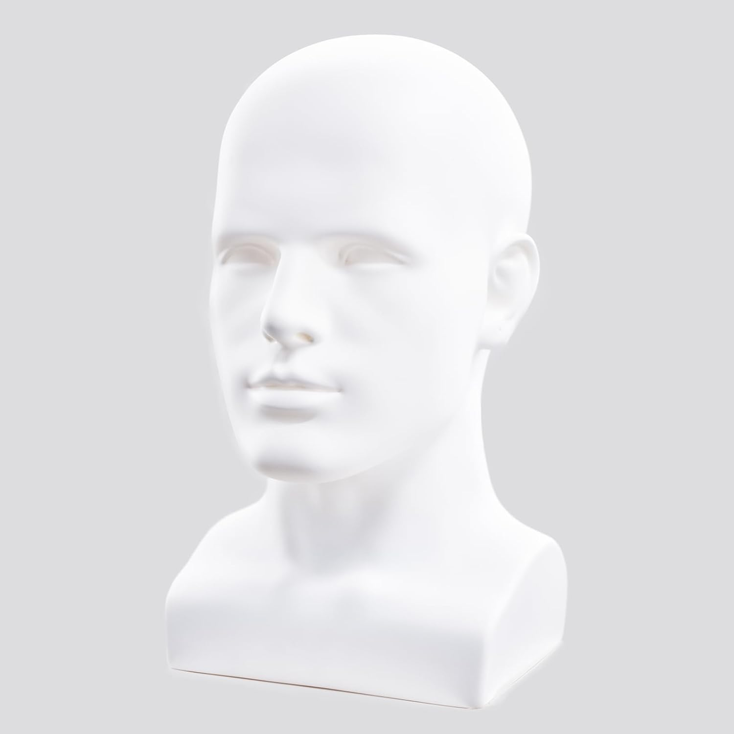 Tcwuzick Male Mannequin Head Professional Manikin Head for Display Wigs Hats Headphone Mask Sunglasses Jewelry and Scravat Display Stand (Matte Black) (L90-Yahei) image number 2