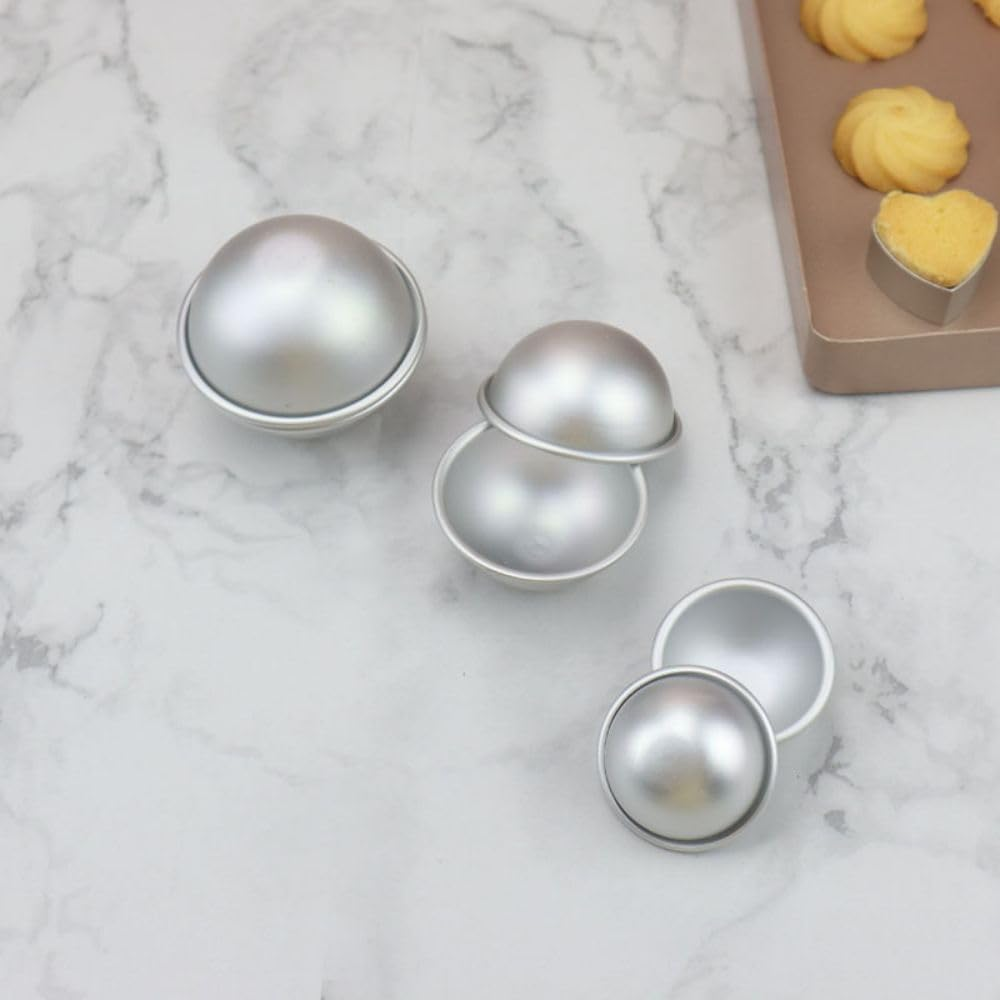Bath Bomb Mold Set,30 PCS Bath Bomb Mold Aluminum Alloy Soap Mold, Hemisphere Cake Pan,Aluminum Metal Bath Bombs Press for DIY Making Supplies image number 5