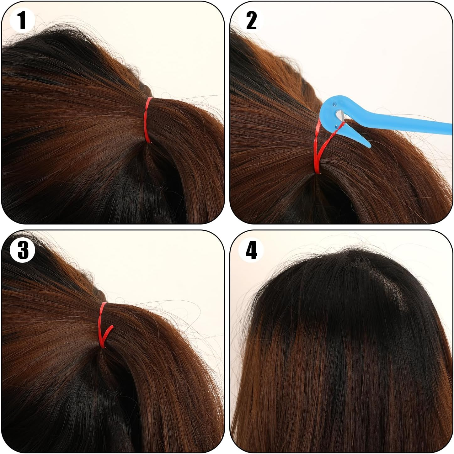 7-Piece Cutting Tool for Elastic Hair Bands, Hair Scrunchie Remover, Free Tool for Removing Ponytails, Pony Pick for Toddlers, for Cutting Pony Rubber Hair image number 1