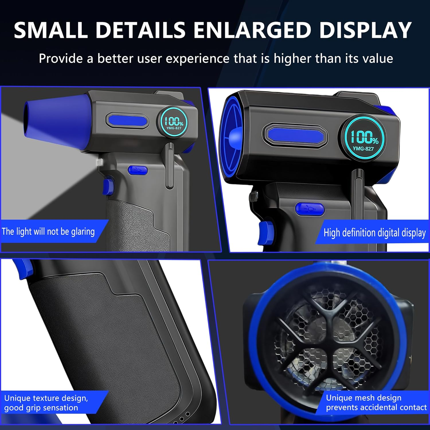 Electric Air Duster-130000Rpm Super Power Cordless Air Duster, 3-Gear Adjustable Mini Blower with Rechargeable Battery, Dust Blower for Computer, Keyboard, House, Air Blower Gun, Outdoor and Car image number 4