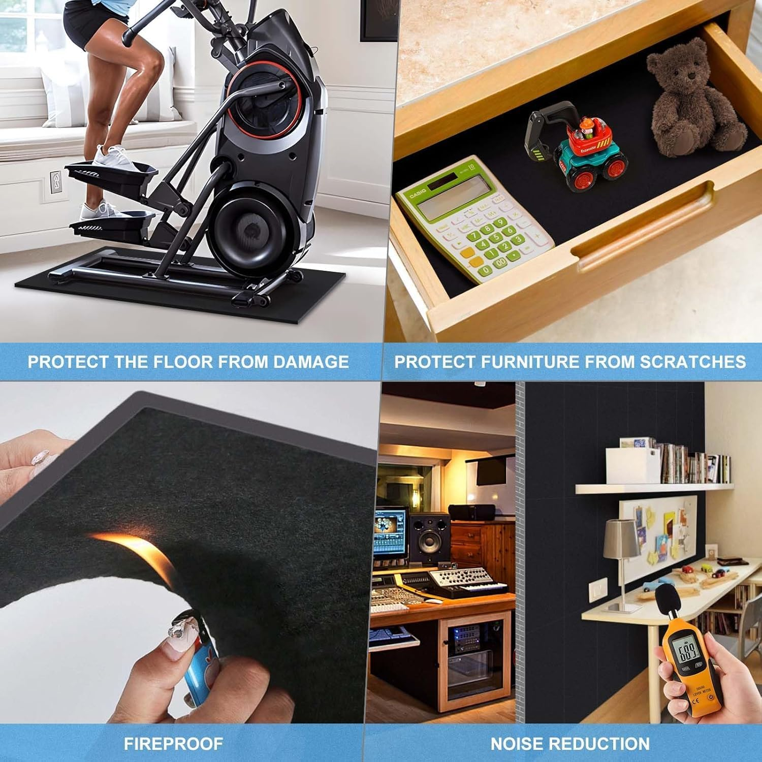 Foam Insulation Neoprene Sheets with Adhesive, 30Cm X 0.6Cm X 2.5M Multi-Function Soundproof Large Marine Closed Cell Neoprene Rubber Roll (Black) image number 4