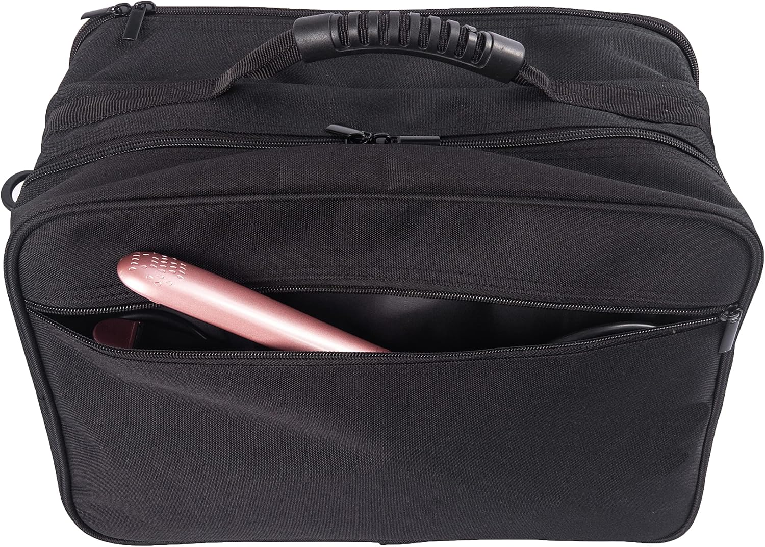Pro Large Capacity Beauty Hairdressing Barber Tool Bag Polyester Hair Equipment Cosmetic Salon Shoulder Organizer Kit Grooming Hair Stylist Scissor Holder Storage Carrying Travel Case,