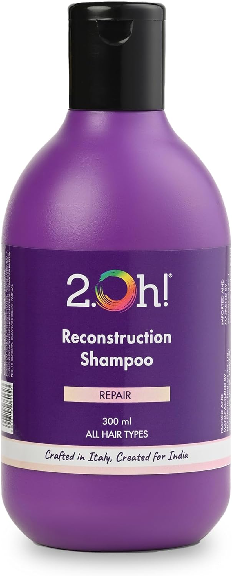 2.Oh! Italian Reconstruction Shampoo for Dry Hair | Tri-Surfactant Repair Shampoo for Frizzy Hair | Dry Hair Shampoo for Women | Daily Use Shampoo for Men | Shampoo for Oily Scalp | Argan Oil Glycerin image number 1