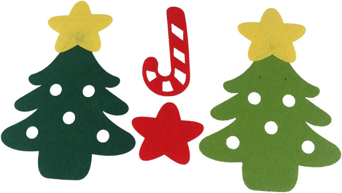 Christmas Bunting Banner Garland 3 Pack Christmas Banners Decorations Candy Cane Tree Stars Design Tear Resistant Non-Woven Fabric 3 Meters Hanging Decor for Home Holiday Party image number 2