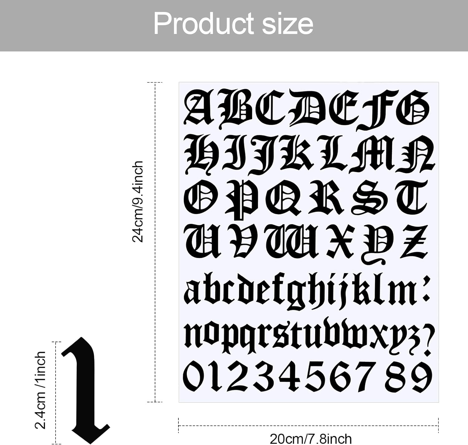 Teling Set of 8 Self Adhesive Vinyl Letter Number Mailbox Number Stickers Alphabet Stickers for Mailboxes Signs Windows Doors Cars Trucks Home Business Address Numbers(1 Inch,Black) image number 3