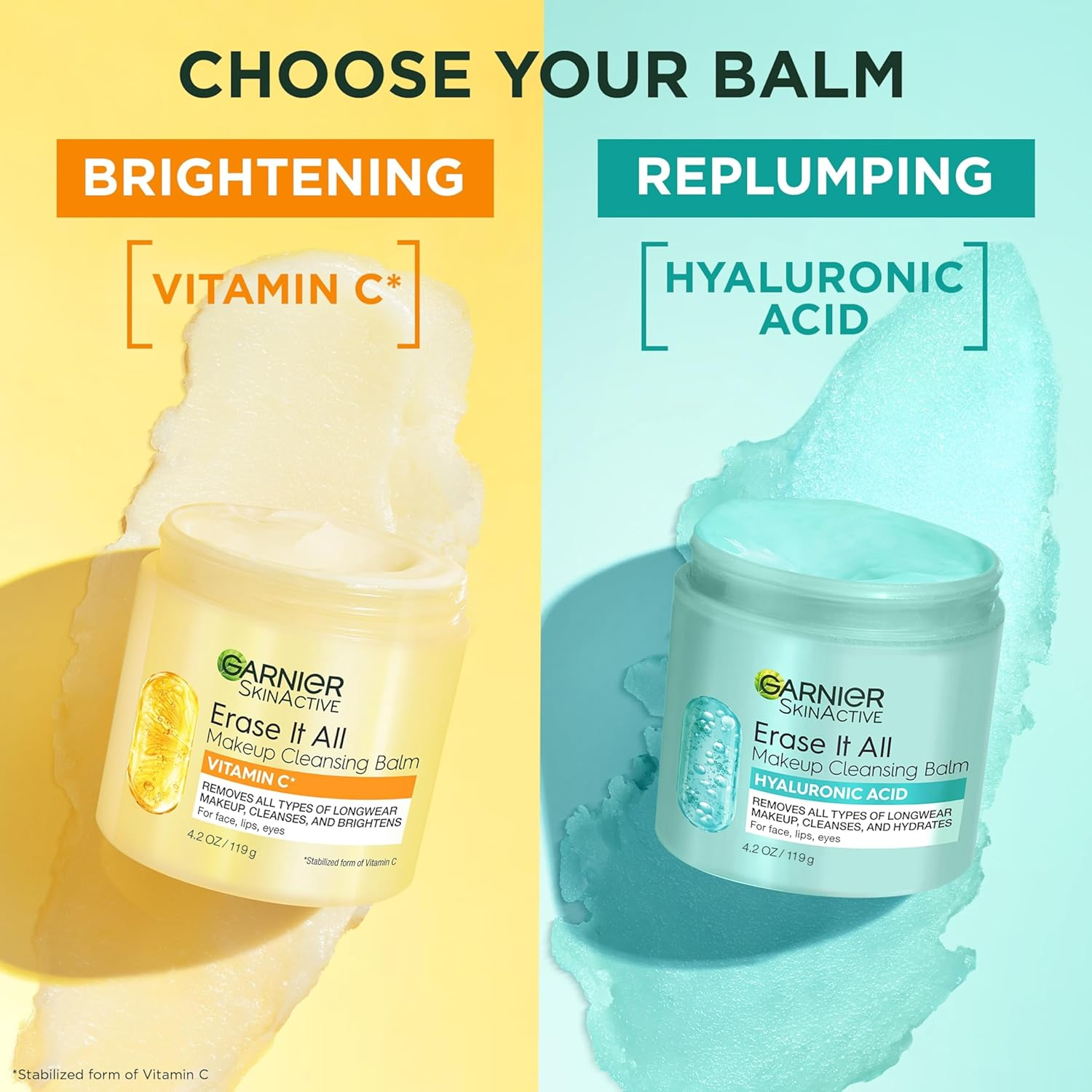 Garnier Erase It All Makeup Cleansing Balm with Vitamin C, Brightening Facial Cleanser and Makeup Remover, 4.2 Oz image number 5