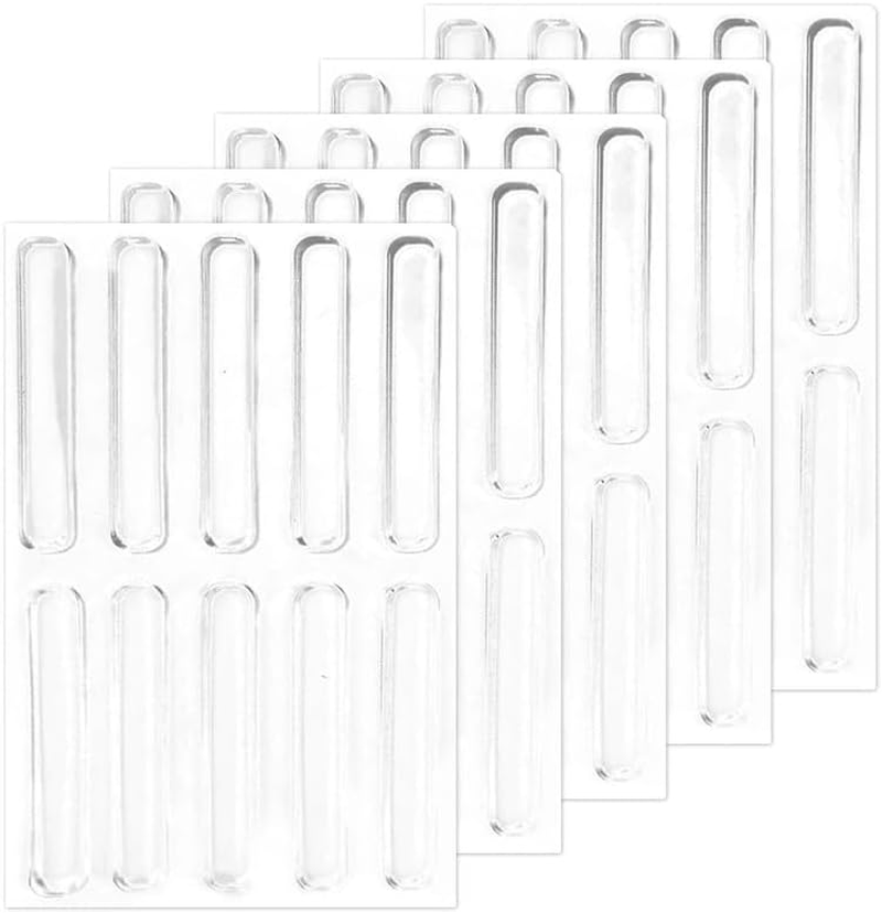 50Pcs Cabinet Door Bumper Strips Clear Table Top anti Slip Pad Furniture Rubber Bumpers Pads,Cabinet Door Bumpers Glass Table Top Pads,Adhesive Bumpers Glass Top Bumper Silicone Strip Furniture Bumper