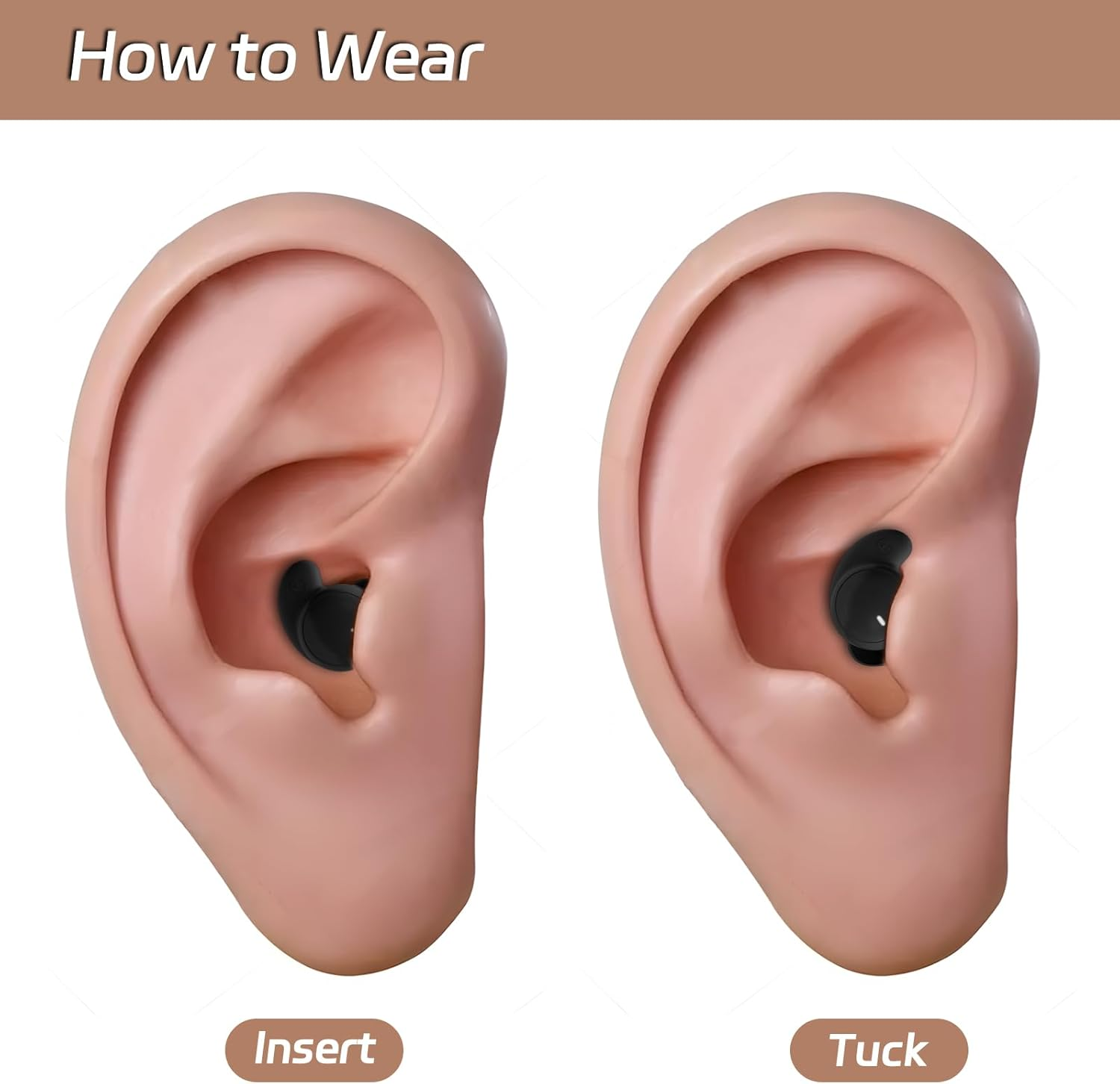 LOBKIN Sleep Earbuds,Wireless Bluetooth 5.4 Noise Blocking Sleeping Headphones,Sleep Earphones for Side Sleepers in Ear Soft Mini Invisible Buds Comfort Fit for Sleeping Working image number 5