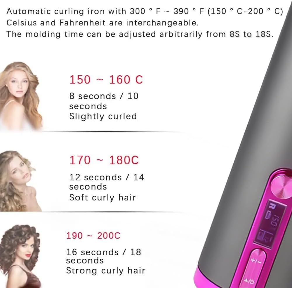 SODCAW Portable Usb Lazy Curly Hair Wireless Charging Curling Iron image number 6