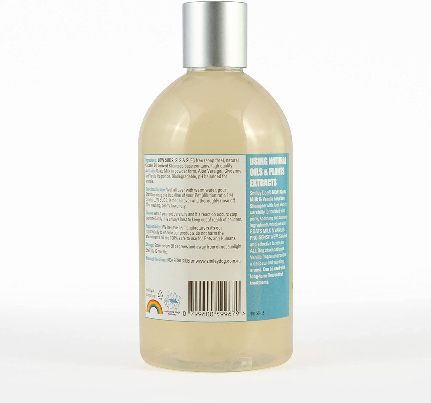 Natural Goats Milk & Vanilla Shampoo, 500 Ml