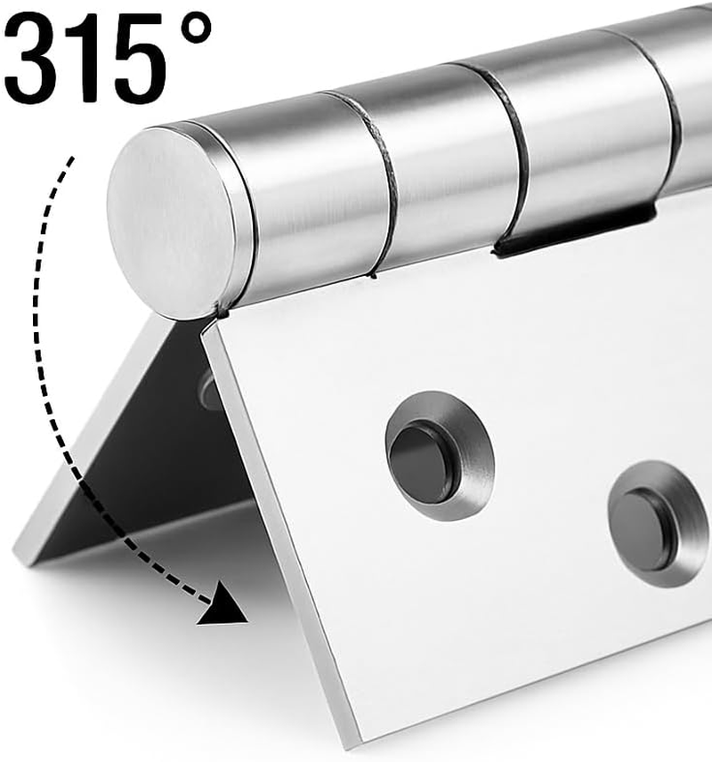 Euro Tische Folding Stainless Steel Hinges for Indoor and Outdoor Use, Piano Band Hinge for Doors, Windows and Cabinet Door, Pack of 2 (1 Pack) 125 X 73 X 2 Mm image number 3