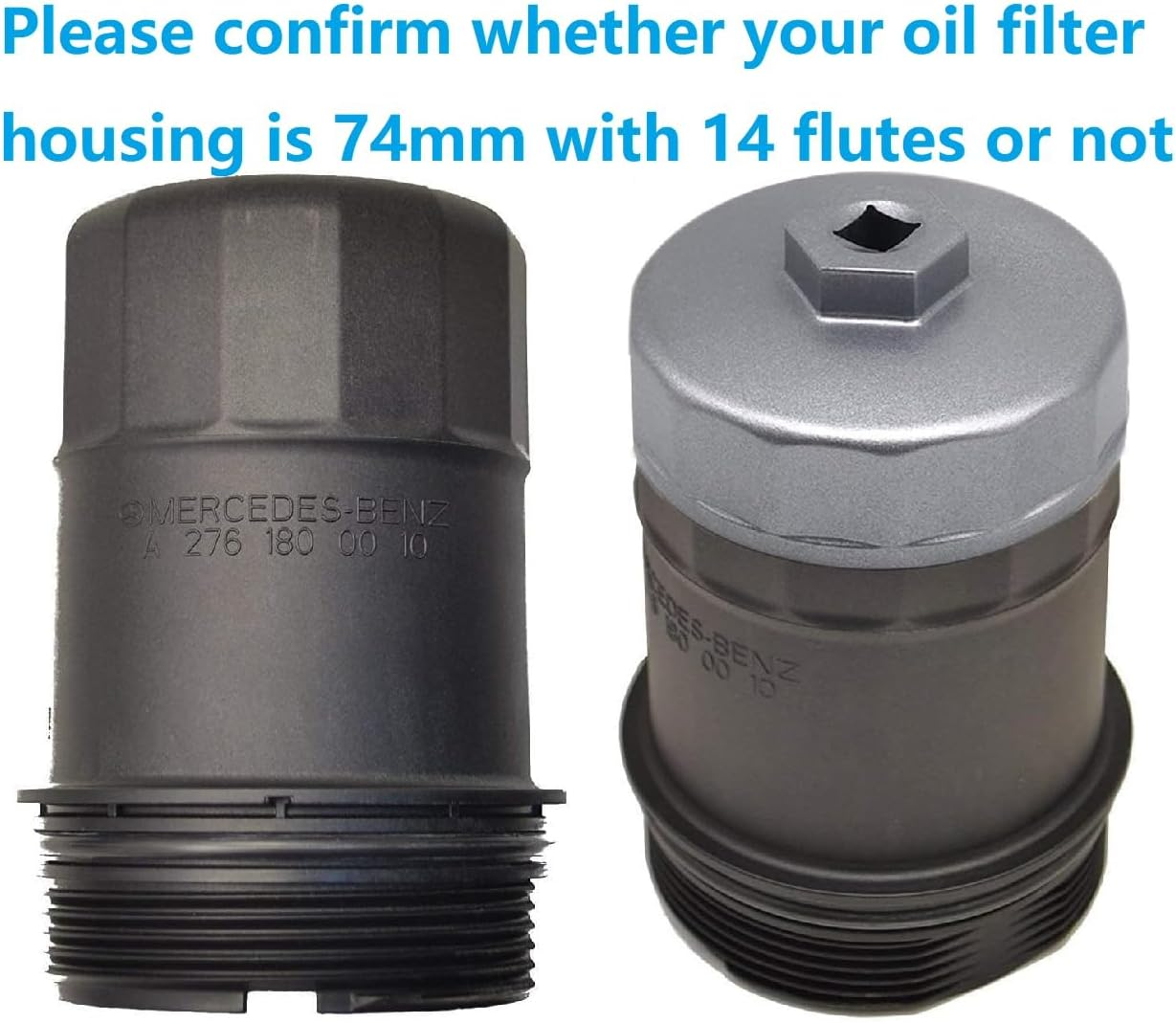 Ibetter 74.2Mm Oil Filter Wrench for Volkswagen Mercedes Benz VW Audi Porsche Mazda Vehicles with 74Mm X 14 Flute Cartridge Style Housing Caps image number 2