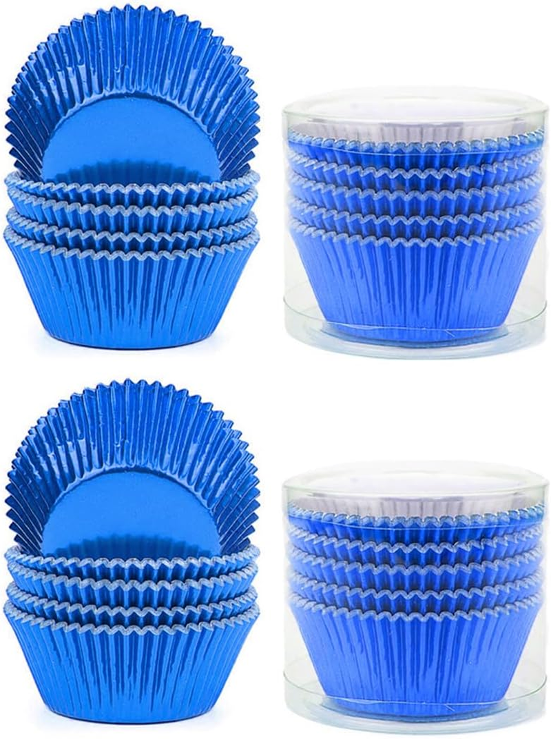 AIMALL 200 Pcs Premium Baking Cups, 2.95 Inch, Thick Aluminum Foil, Oil-Proof Cupcake Liners in 8 Colours