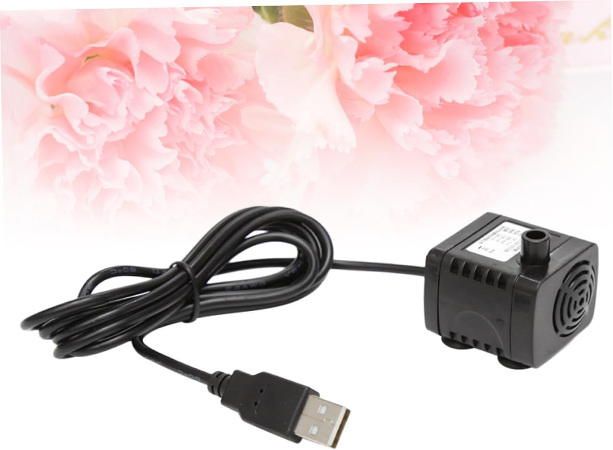 USB Mini Waterproof Submerged Water Pump Quiet DC Sinking Pump 5V 180L/H for Aquarium Hydroponics Garden Fountain