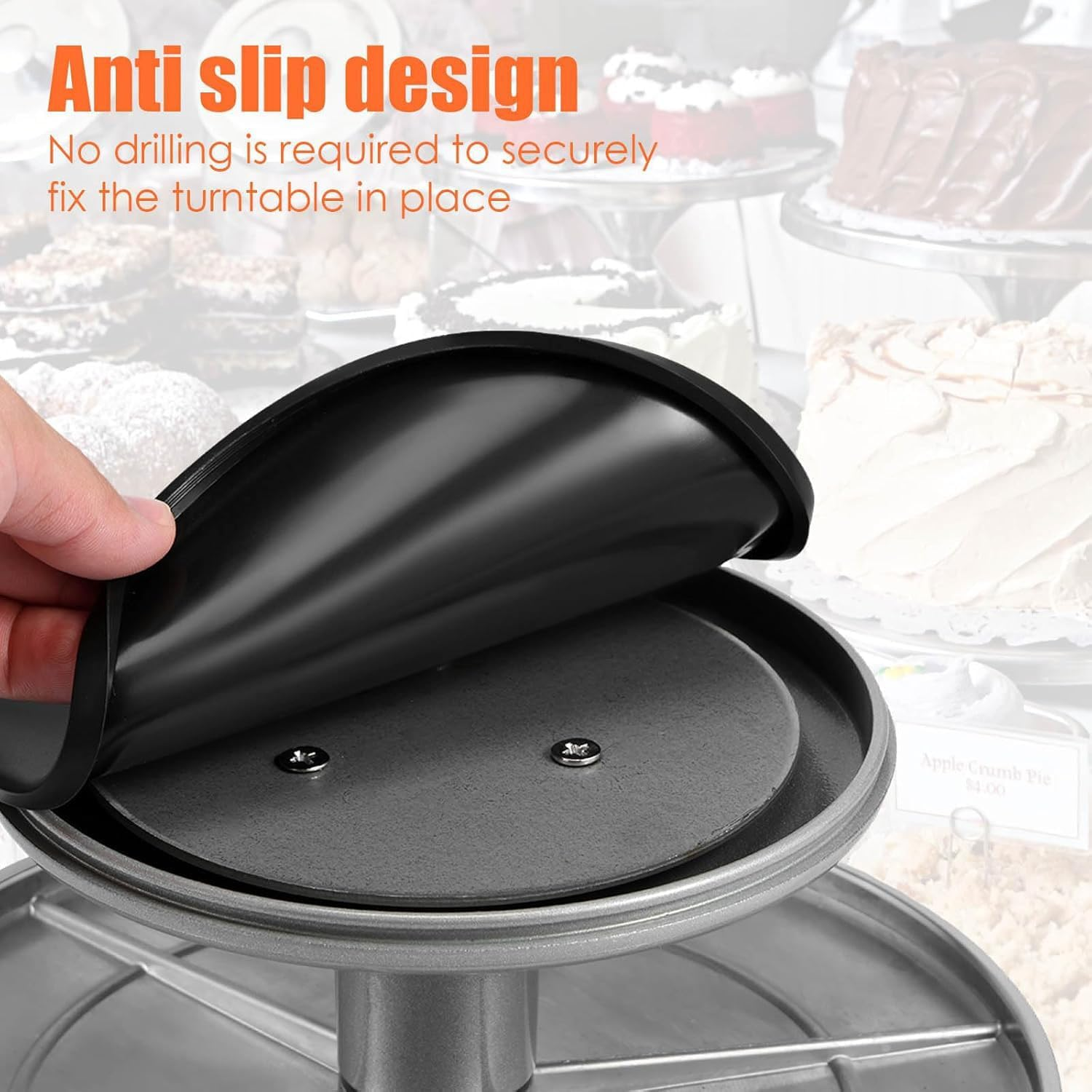 Large 10" Sculpting Pottery Wheel - Heavy Duty All Metal Construction & Turntable with Ball Bearings, Easy Rotation Cake Mounting Table, Aluminum Alloy Baking Ceramic Clay Sculpture Tool Turntable image number 1