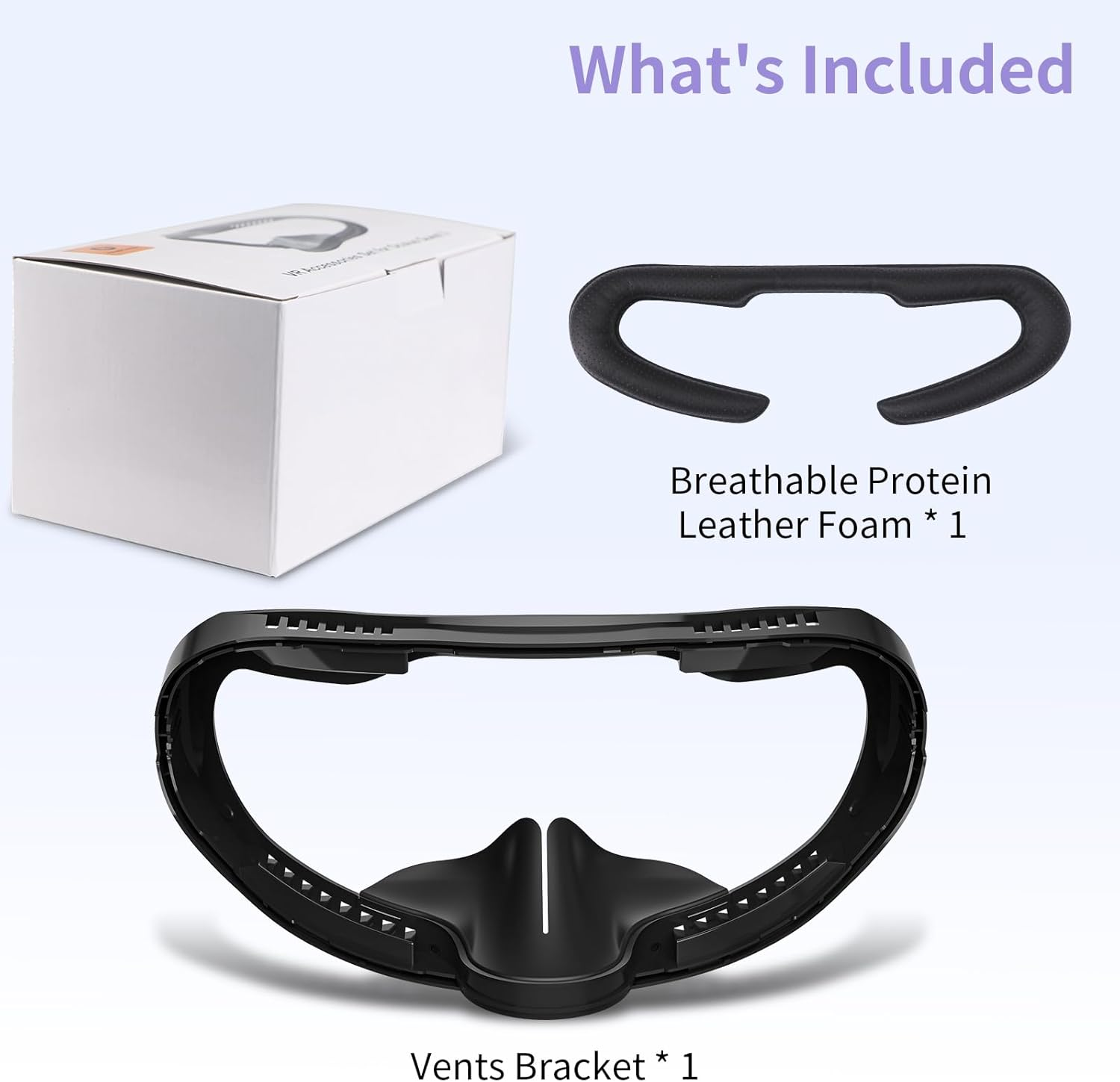 VR Face Pad for Playstation VR2, Breathable Holes Leather Protective VR Accessories VR Face Cover Cushion Replacement Fitness Facial Interface Bracket Compatible with PS VR2 image number 3