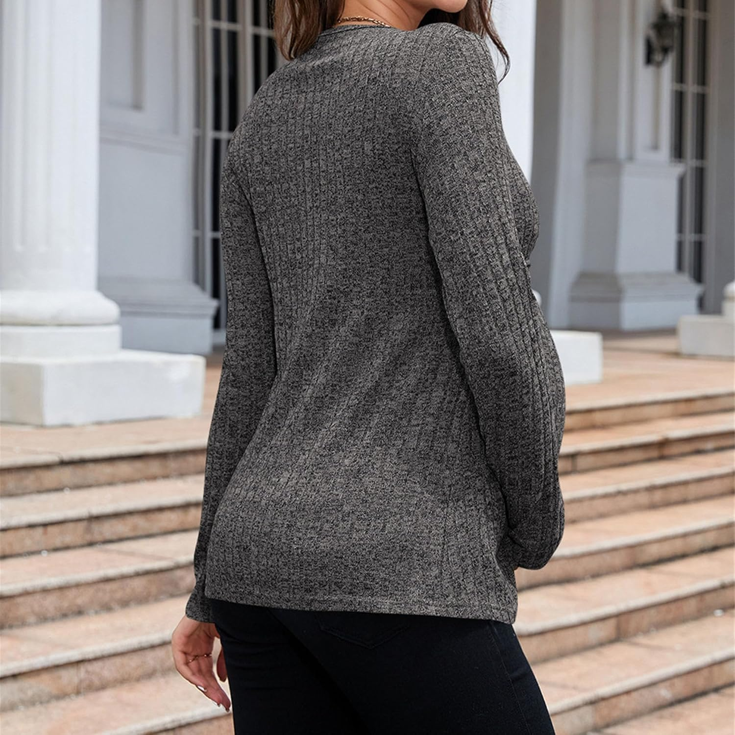 Stylish Maternity Top, Long Sleeves, Waist Tie, Ideal for Expecting Moms, Various Styles image number 1