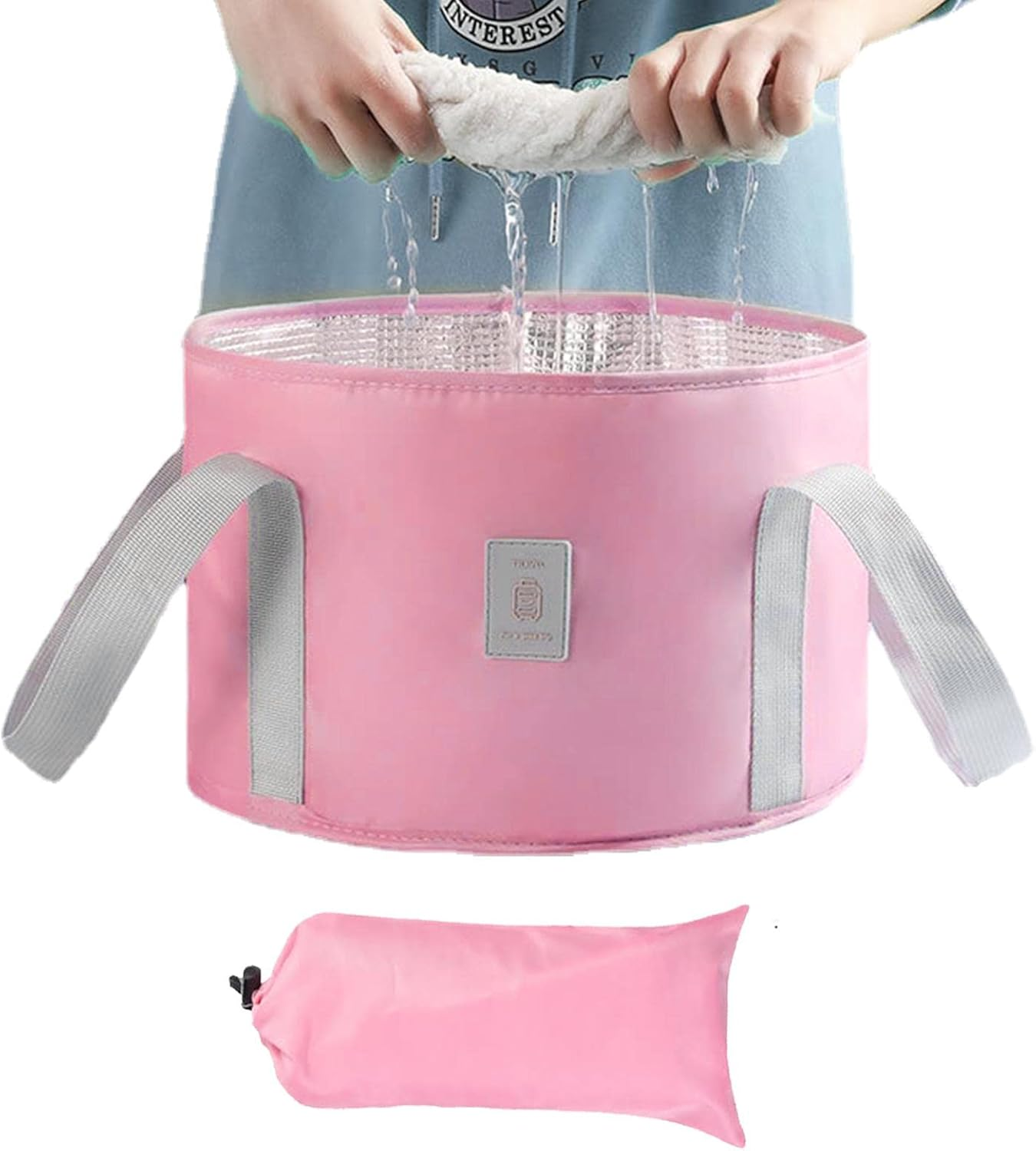 Insulation Foot Soaking Bag,Portable Travel Foot Bath Tub Foot Soaking Bath Basin - Pedicure SPA Washing Container Bag Foot Soaking Basin Home Travel Outdoor Camping image number 1