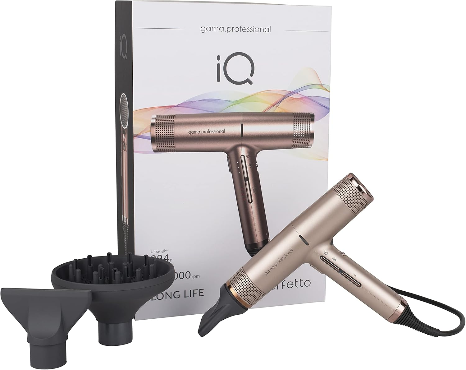 IQ Gama Professional IQ Perfetto Hair Dryer, Rose Gold - Silver image number 5