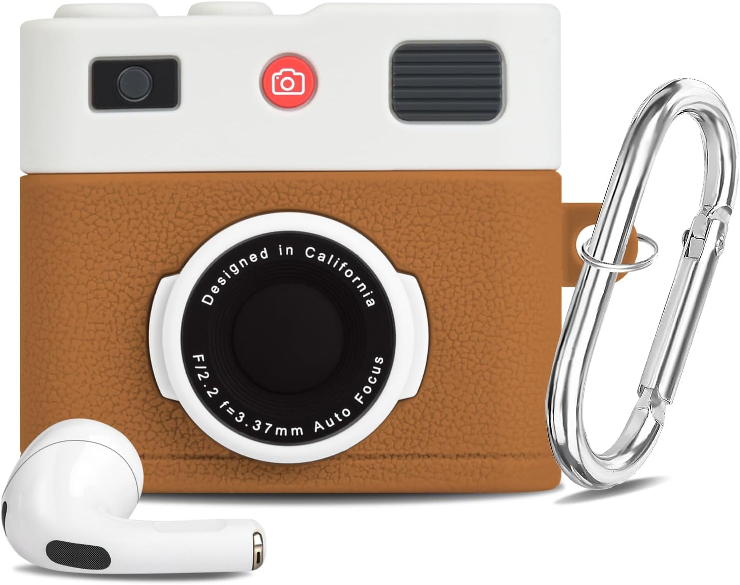 Airpods Pro 2Nd/1St Generation Case Cute 3D Camera Design Airpods Pro 2 Case Cover 2022/2023 Soft Silicone Charging Case for Apple Airpods Pro 2Nd/1St Gen for Women Men-White image number 4