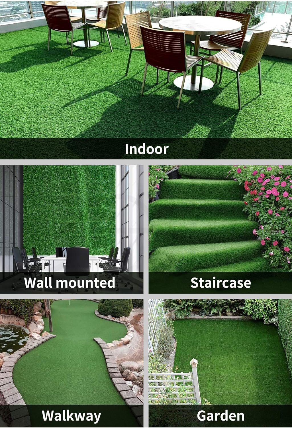 10SQM Artificial Grass Lawn Flooring Outdoor Synthetic Turf Plastic Plant Lawn image number 4