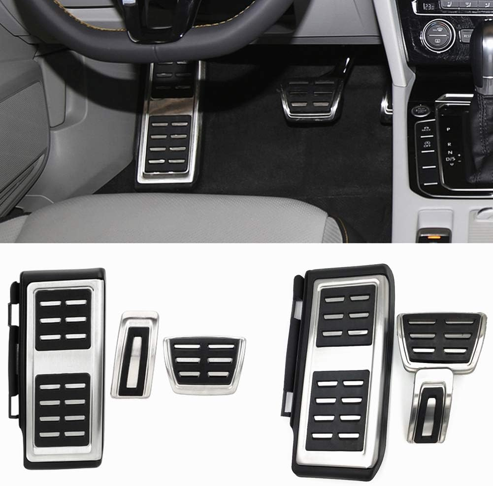 LIUYE Foot Rest Gas Brake Pedal Covers for Fits Volkswagen Golf 7 GTI MK7 Audi A3 8V At(Automatic Transmission) image number 5
