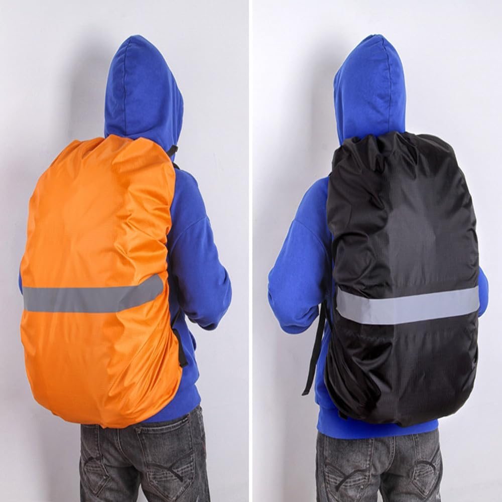 1 Pcs Backpack Oxford Cloth Reflective Rain Cover - Waterproof & Lightweight Pack Shield for Outdoor Adventures, Fits Most Backpacks, Rainproof Protective Guard for Travel, Hiking, Camping, Cycling