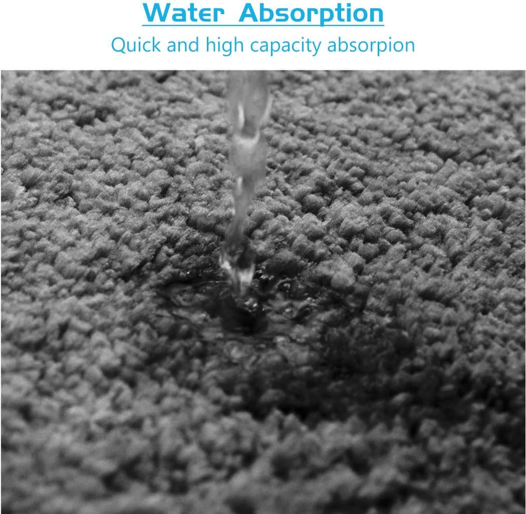 Bathroom Rug Mat, Extra Soft Absorbent Premium Bath Rug, Non-Slip Comfortable Bath Mat, Carpet for Tub, Shower, Bath Room, Machine Washable (60 X 40 Cm, Dark Grey) image number 1