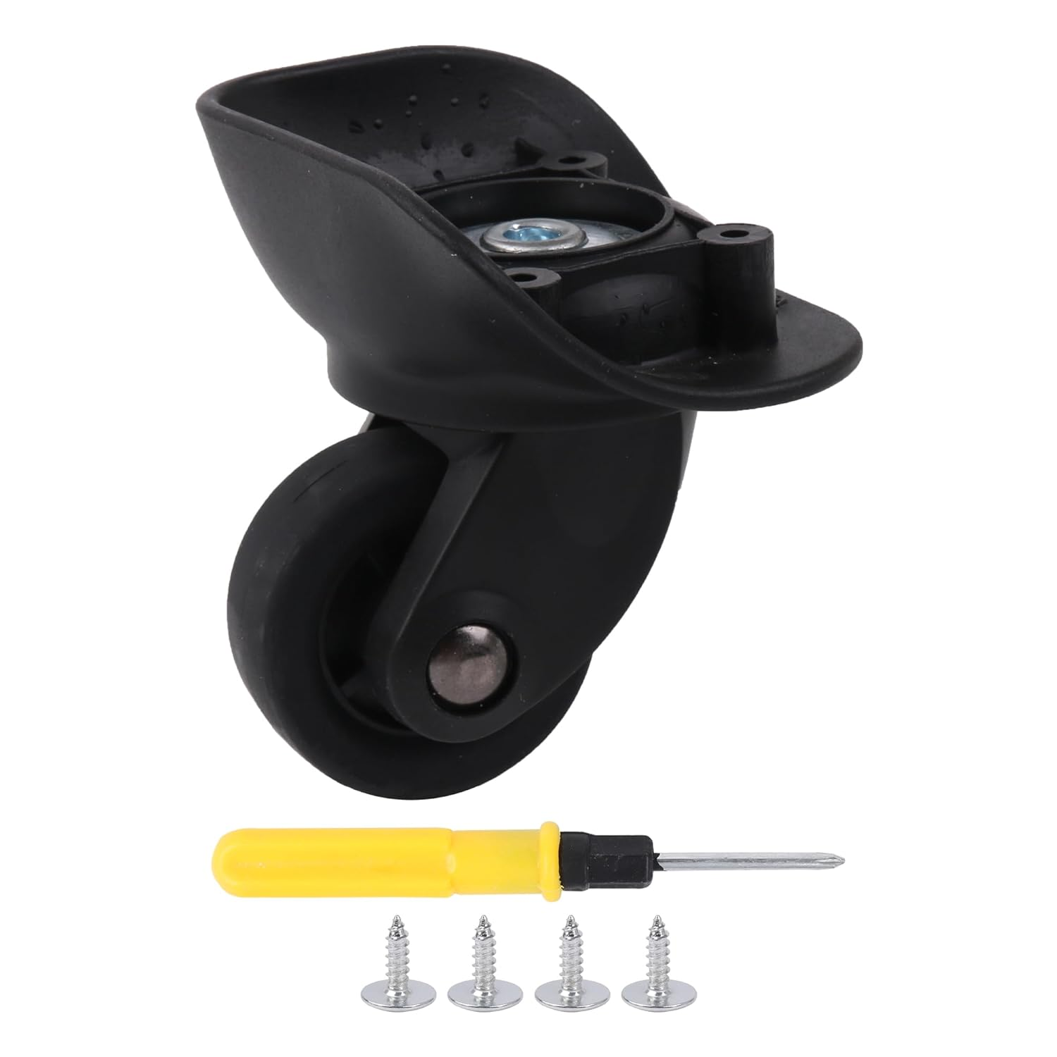 RDEXP Luggage Wheel Replacement 3.07" W151 Black Left W/Screw for Wheels Replacement image number 3