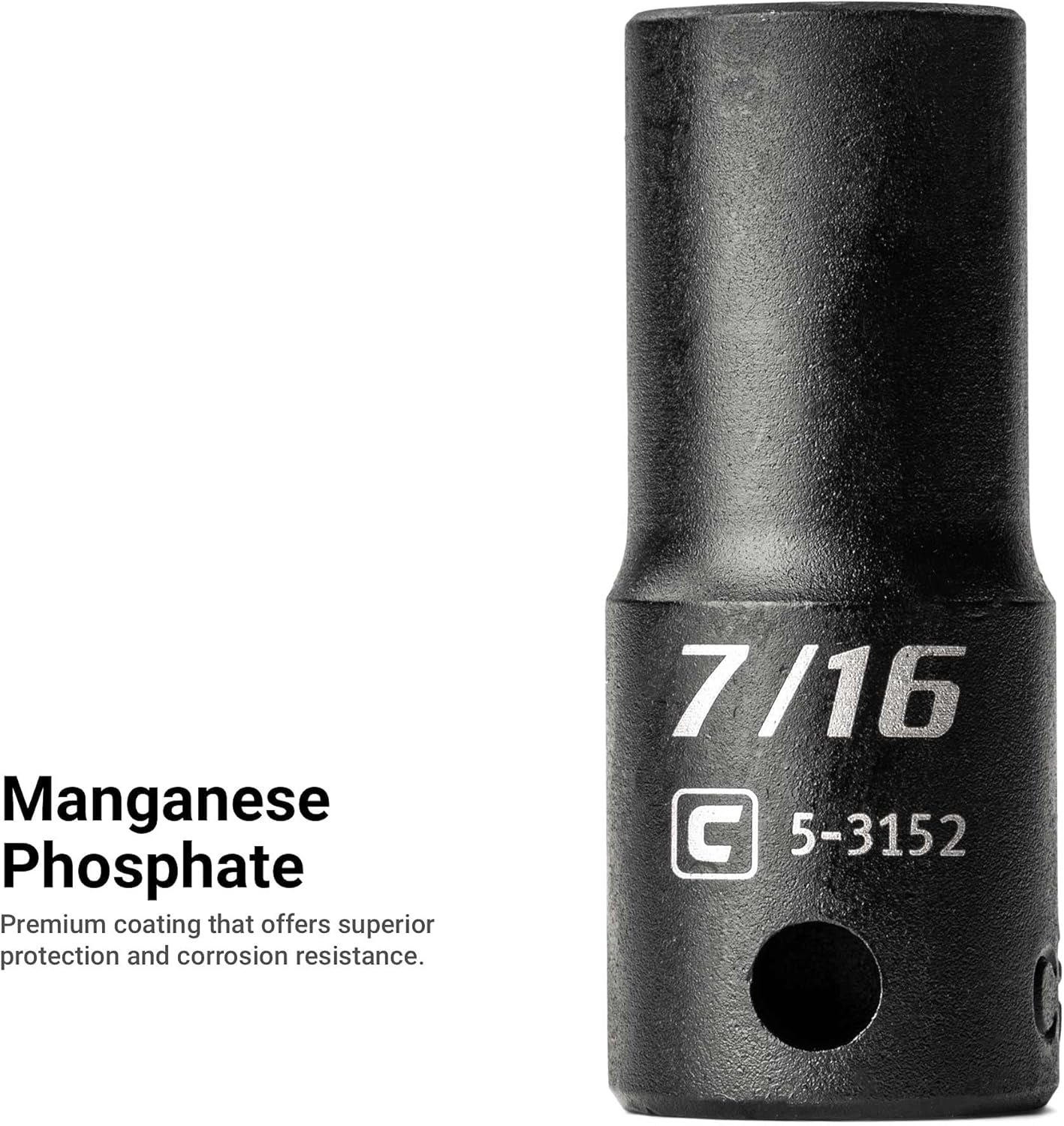 Capri Tools 3/8 In. Drive Shallow, Semi-Deep and Deep Impact Socket Set, SAE, 5/16 to 1 In, 36-Piece image number 3