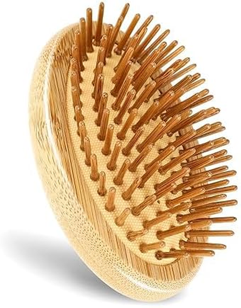 Natural Bamboo Paddle Hair Brush, 1Pc Bamboo Paddle Hairbrush,No Handle Scalp Care Styling Comb,Wooden Air Cushion Comb for Massaging Scalp image number 6