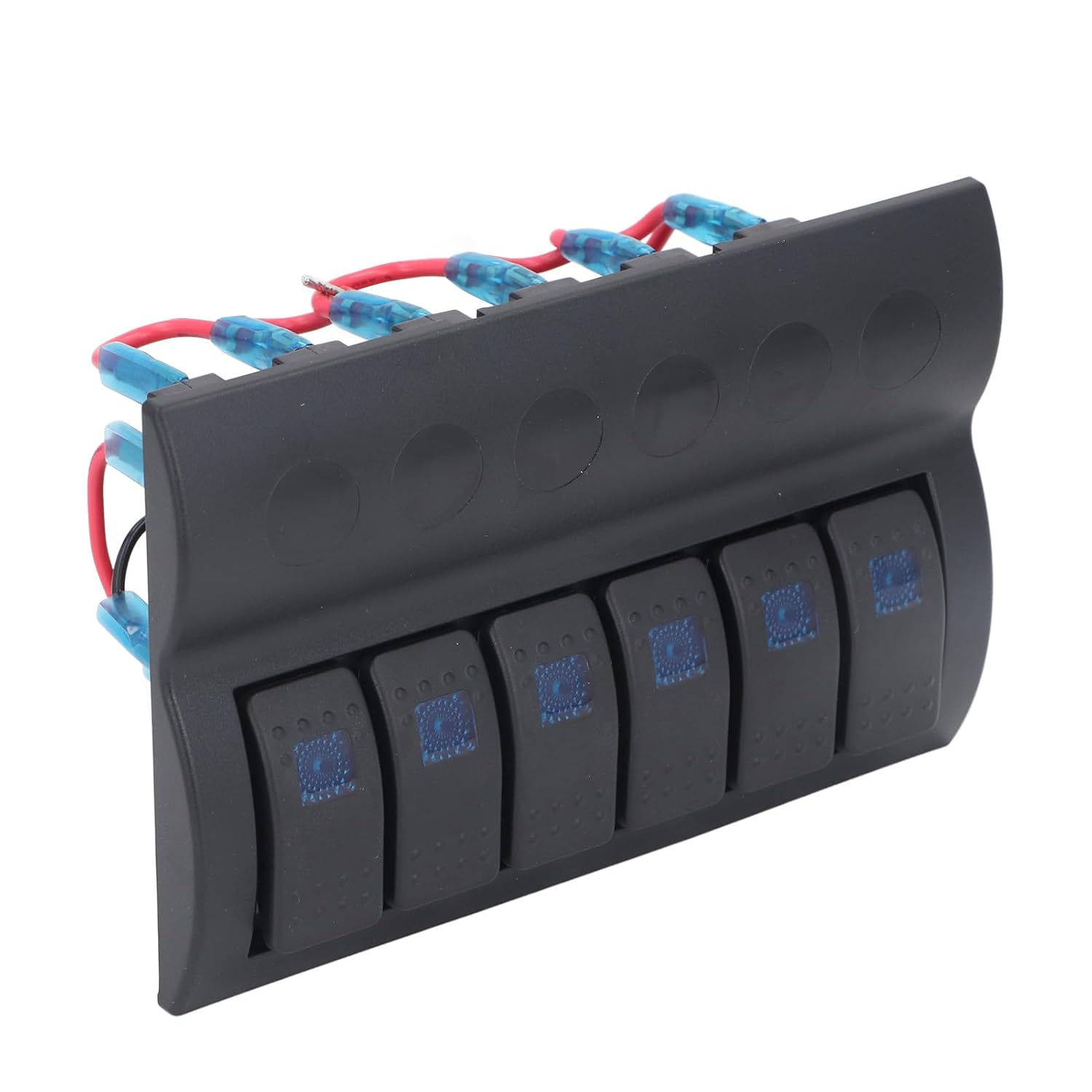 6 Gang Marine Switch Panel, Overload DC Rocker Switch Panel for Boats Yachts Rvs with IP65 Waterproof for Boat RV DC12V 24V image number 4