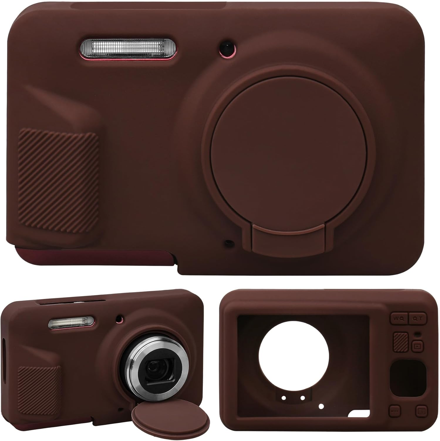 Supmay Silicone Camera Case for Kodak PIXPRO FZ55 16MP CMOS Sensor Digital Camera, Soft Silicone Protective Case Removable Lens Cover, Video Vlogging Camera Cover, Pink