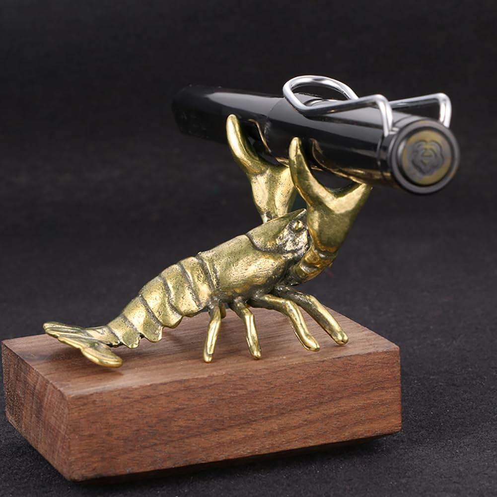 Weightlifting Lobster Desk Pen Stand,Funny Lobster Pen Holder,Desk Rack Storage Stationery Lovers,Desktop Decorations image number 1