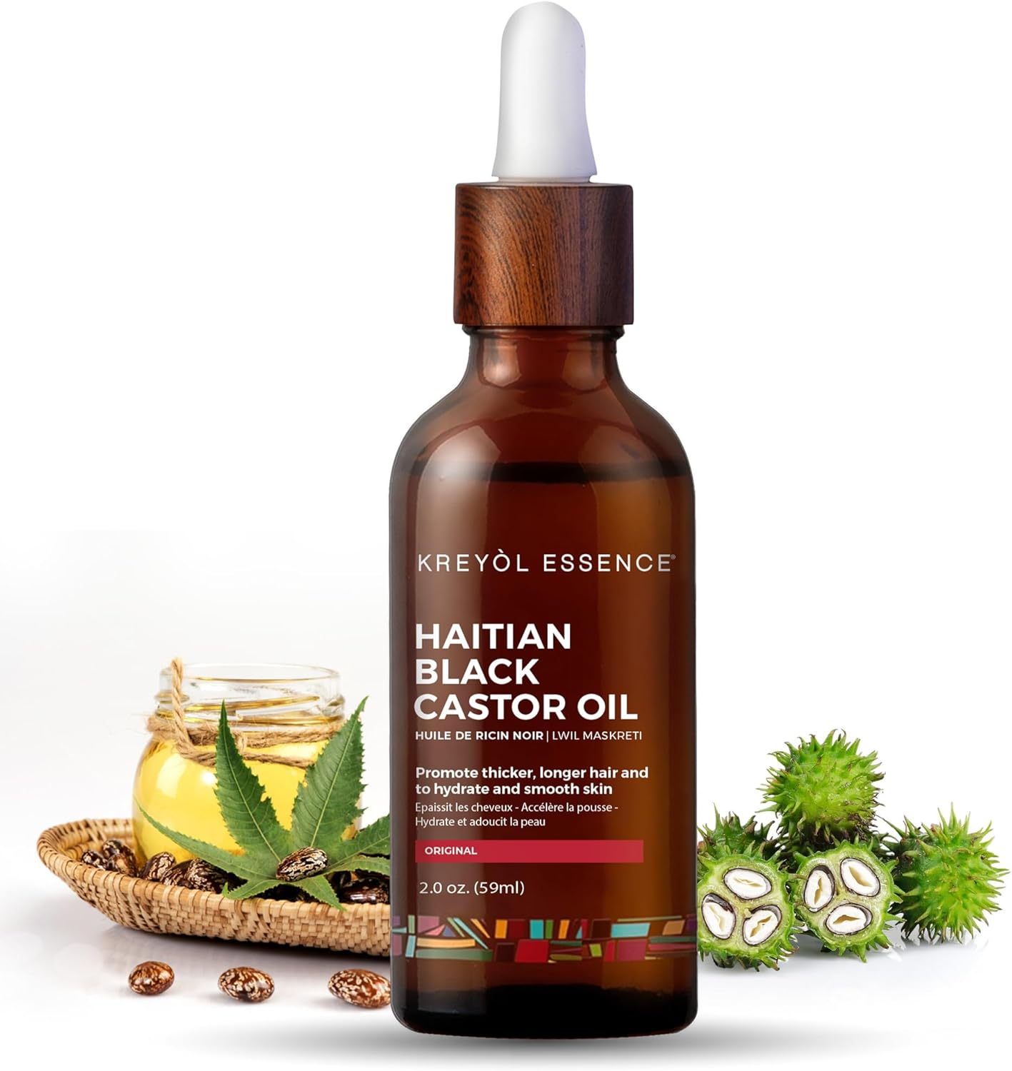 Haitian Black Castor Oil - 100% Pure & Unrefined (Lwil Maskriti/Palma Christi) (100Ml) image number 1