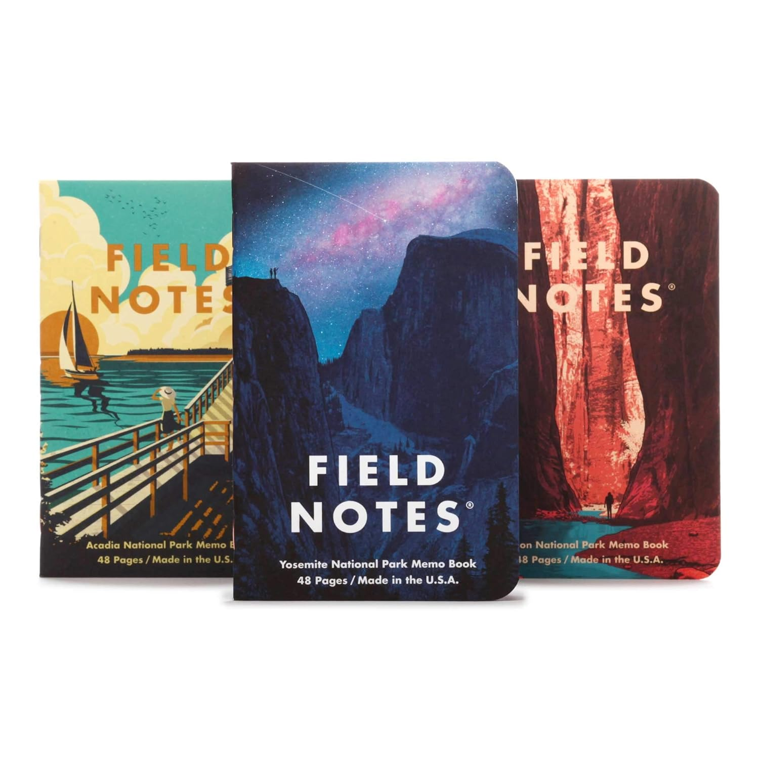 Field Notes: National Parks Series (Series a - Yosemite, Acadia, Zion) - Graph Paper Memo Book 3-Pack - 3.5 X 5.5 Inch image number 4