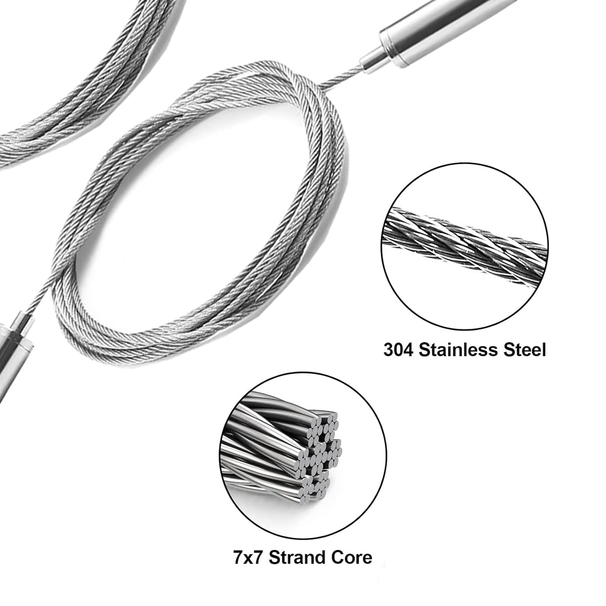 2 Pack Adjustable Picture Hanging Wire, 2M X1.5Mm Stainless Steel Wire for Hanging Mirror, Picture, Light Lamp image number 3
