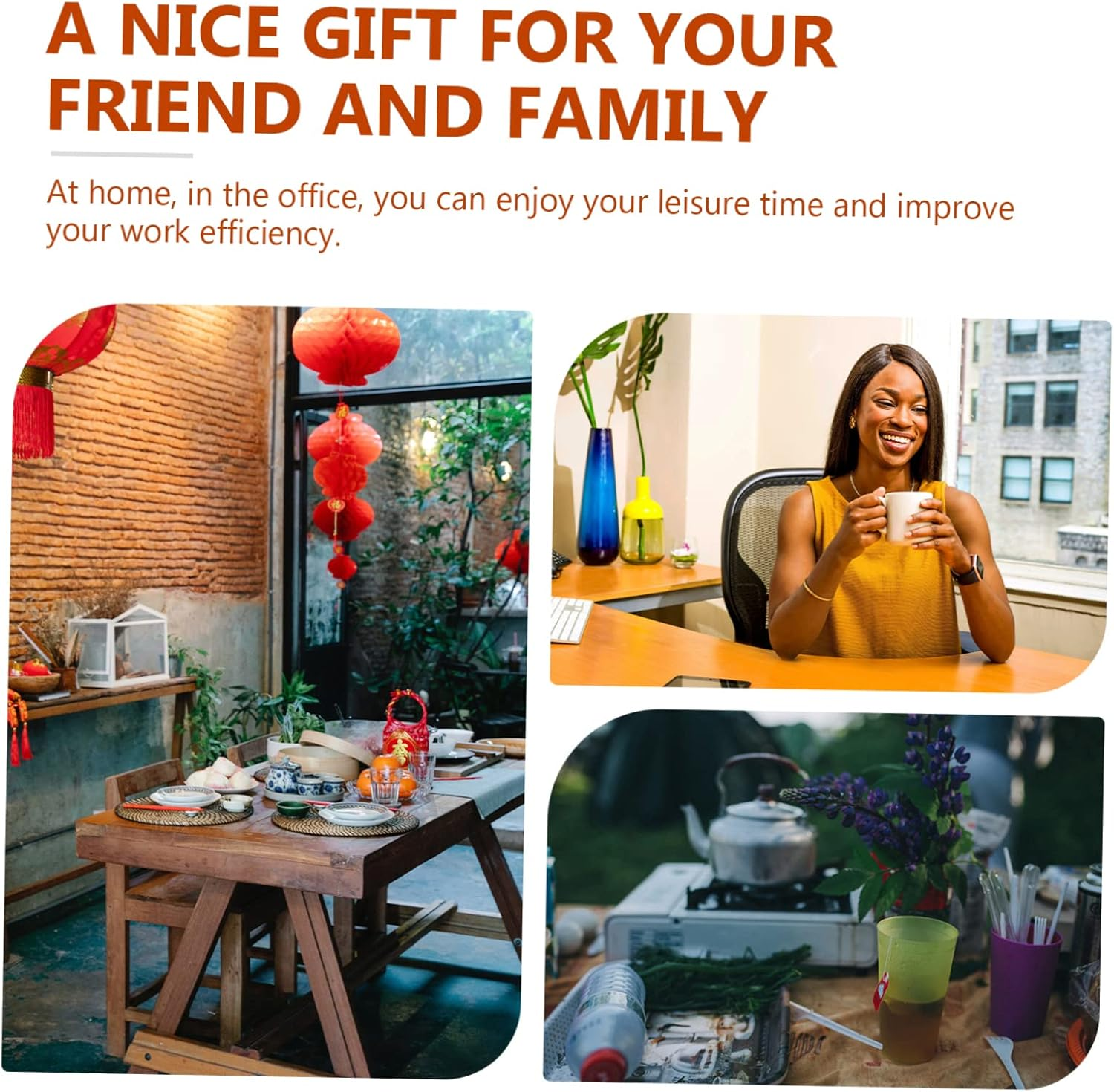 COLLBATH Ceramic Tea Storage Jar Vintage Double Gourd Design for Loose Leaf Tea Moisture Canister Functional Home Organizer