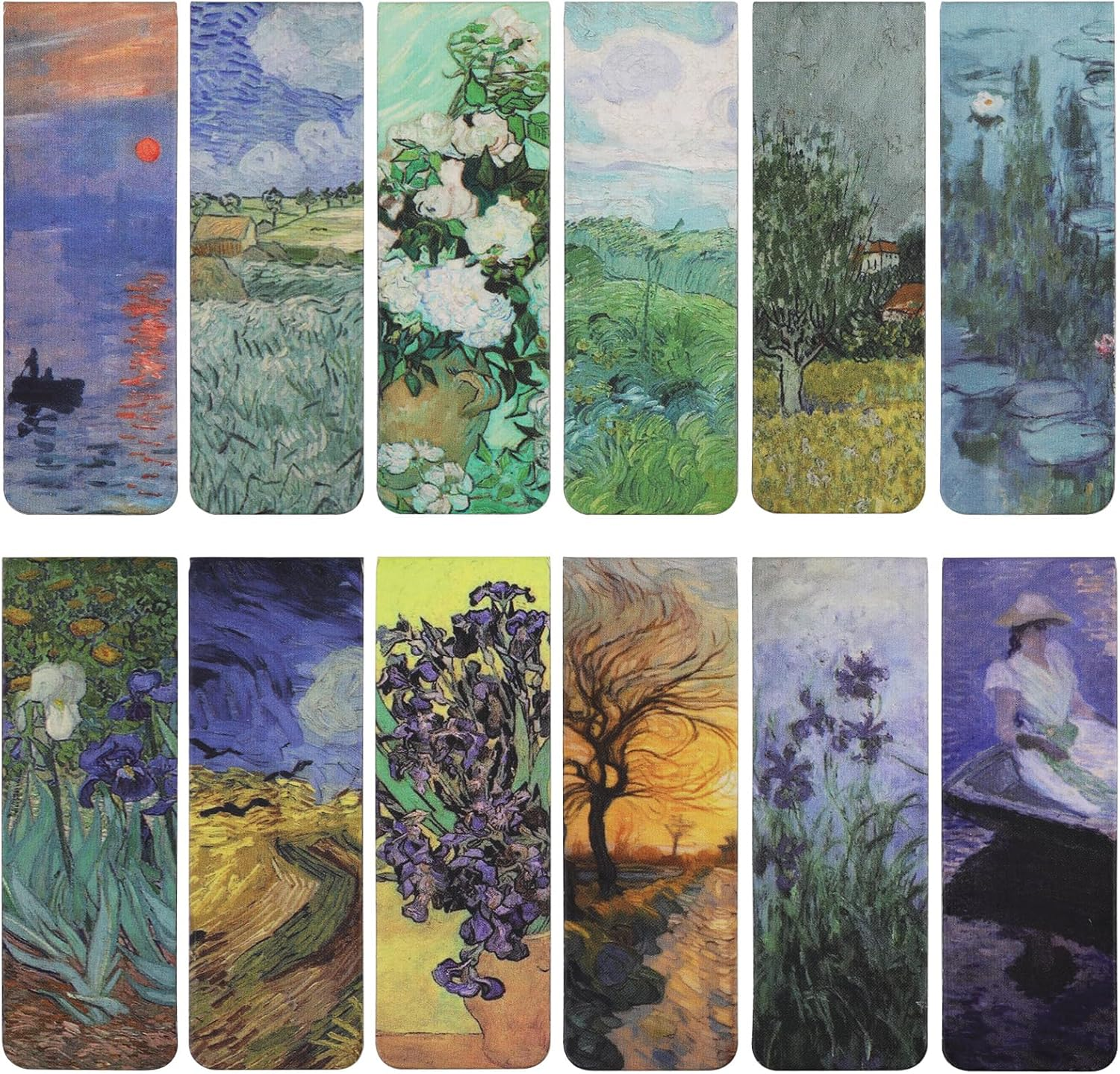 Simpeak 12Pack Magnetic Bookmarks 2.4&rdquo; Book Mark, Page Magnetic Markers with Magnet Book Markers Page Clip for School Students Teachers Office Reading Stationery image number 1