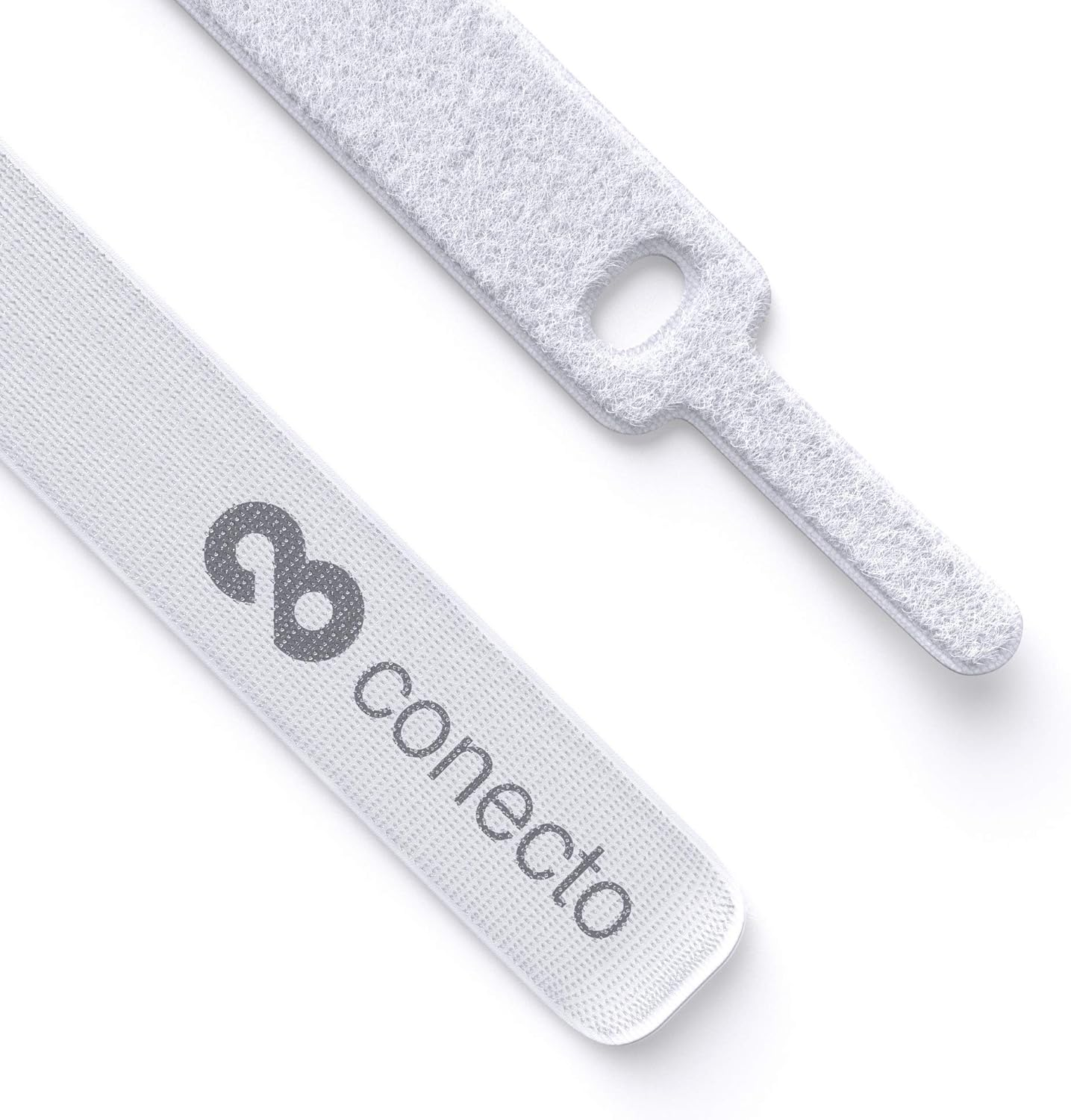 Conecto Velcro Cable Ties 15 Cm Velcro Tape with Loop Cable Management Cable Organiser Velcro Cable Ties Velcro White Pack of 30
