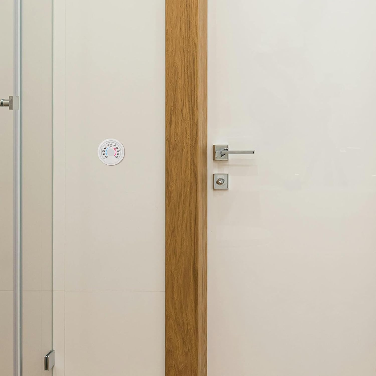 4Pcs Plastic Door Window Thermometers Accurate Indoor Outdoor Temperature Gauge Easy-Read Pointer Design Compact Weather Monitor for Home Garden Use image number 2