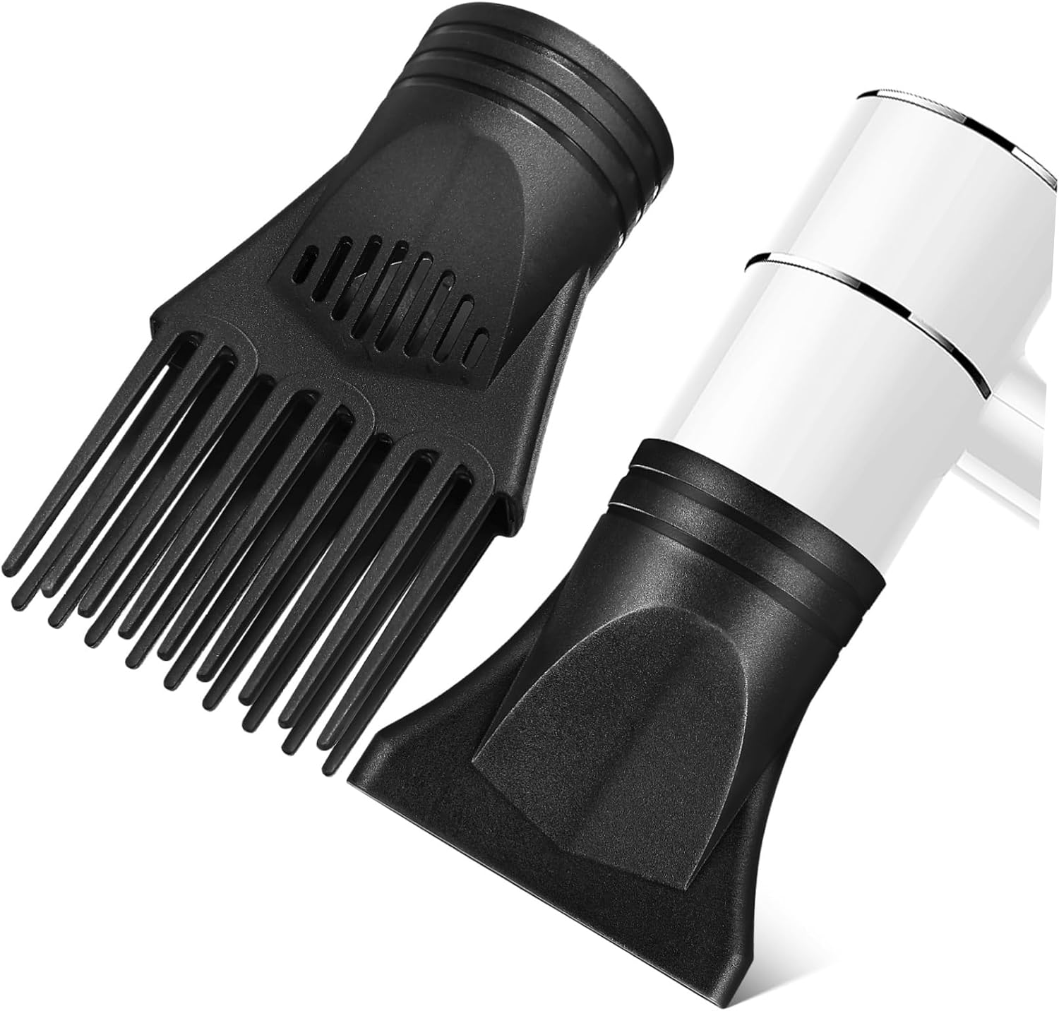 PENIKOKO 2Pcs Hair Dryer Comb Diffuser Nozzle Attachment Detangling Comb Concentrator for Blow Drying Compatible with Hair Dryers Durable Easy to Install image number 3
