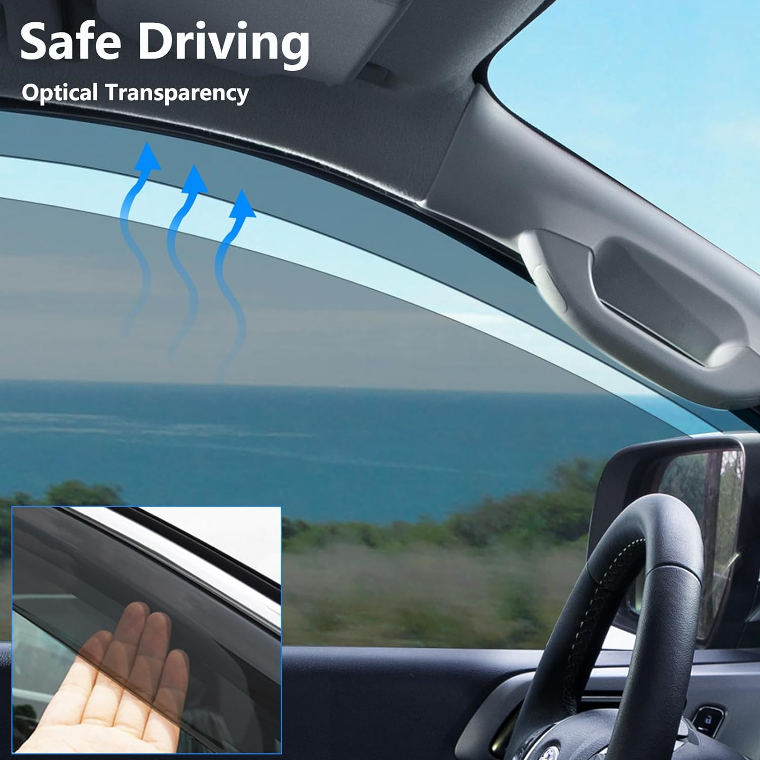 SUERAUTO4X4 Weathershields Window Visors for Ford Everest 2015-2022 UA UAII, Weather Shields Sun Rain Guards Wind Deflector Visors Car Accessories, Injection Black 4PCS image number 3