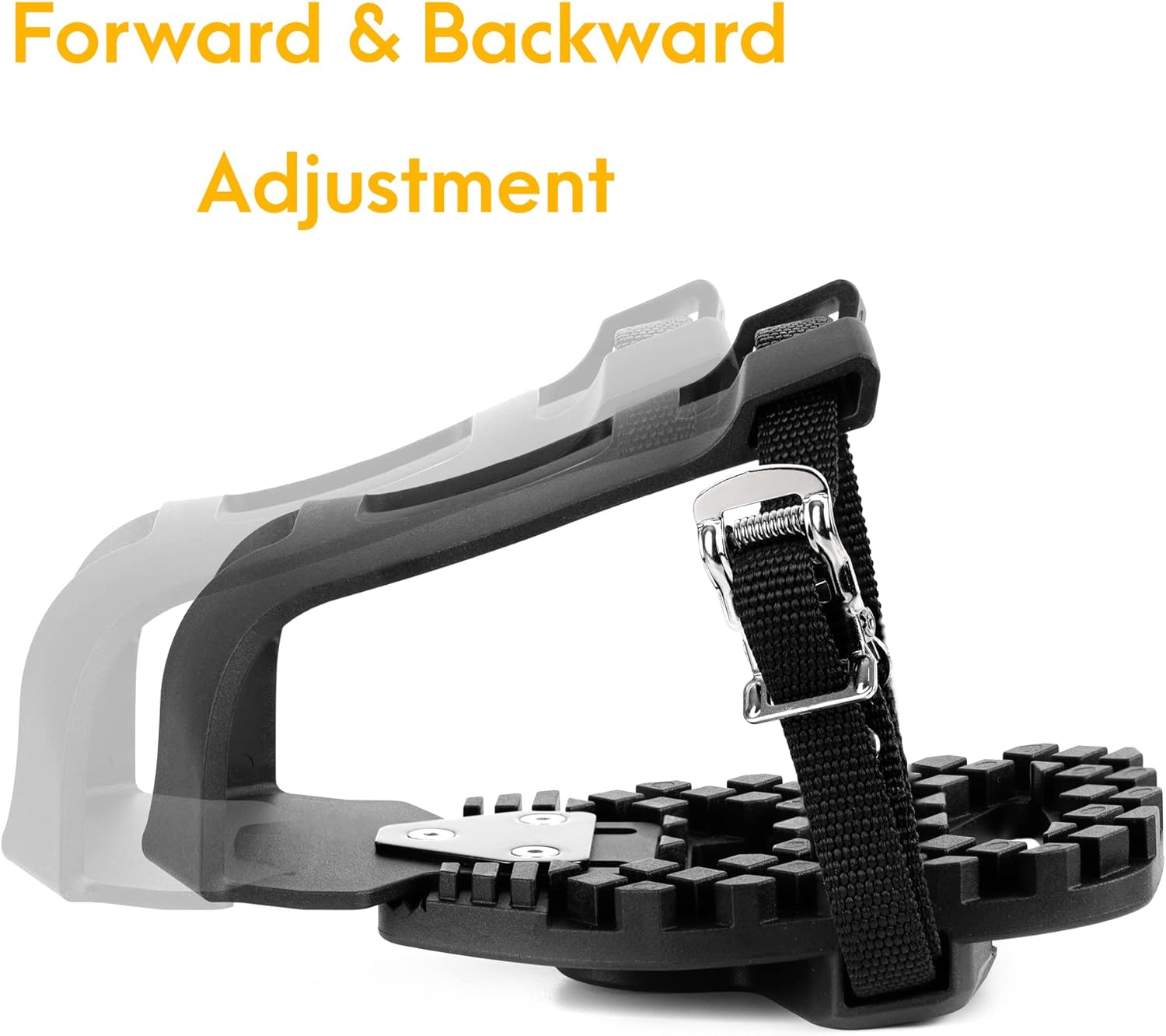 Venzo Bike Bicycle Toe Clips Cage Indoor Exercise Spin Bike Pedal Adapters - Compatible with Peloton Bike Pedal & Convert Look Delta Pedals to Toe Clip Straps - Ride with Sneakers image number 5