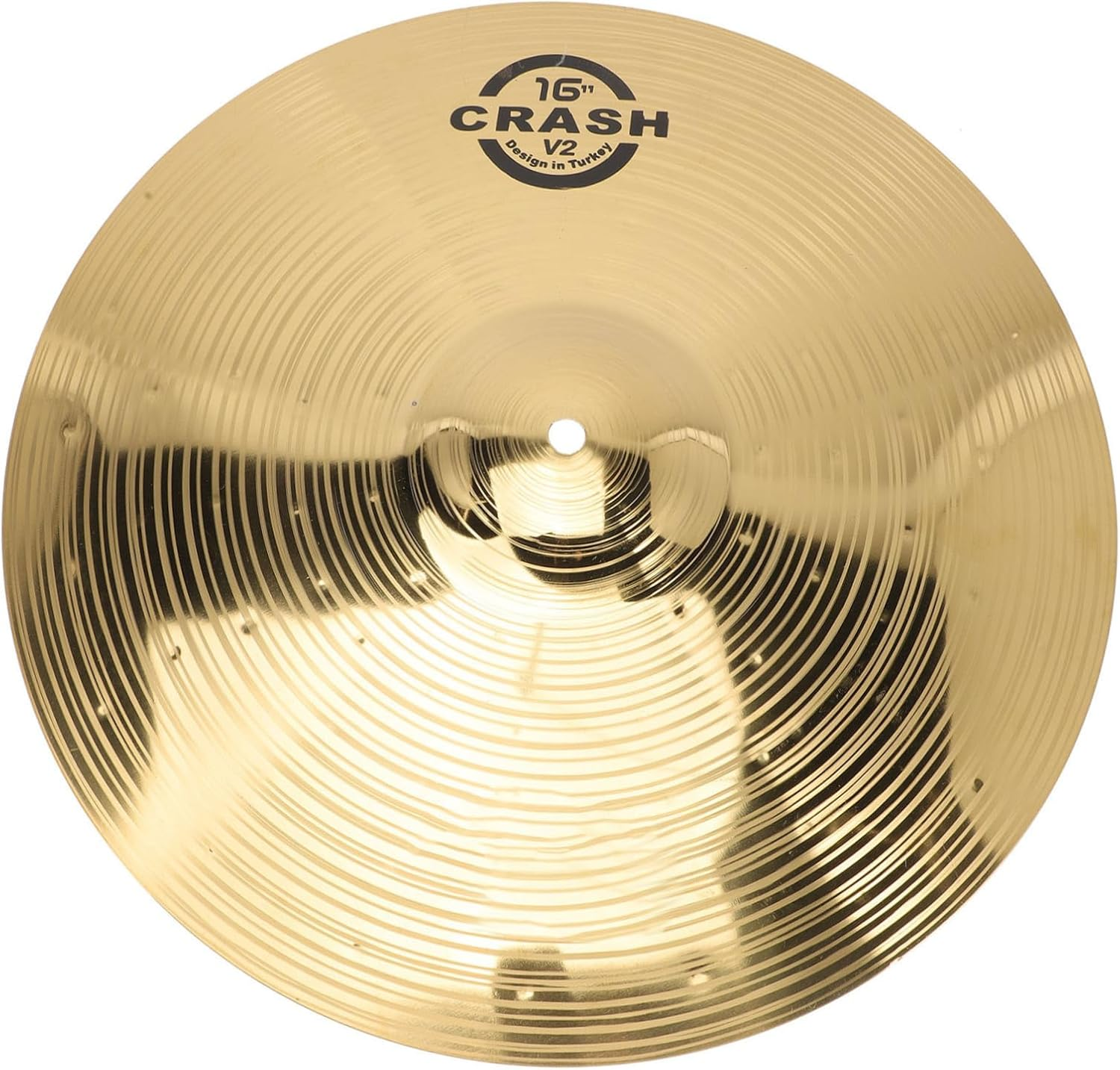 Vaguelly 16" Crash Cymbals, Brass Cymbals Drum Set Percussion Cymbals for Beginners and Students, Gold, 40 Cm image number 6