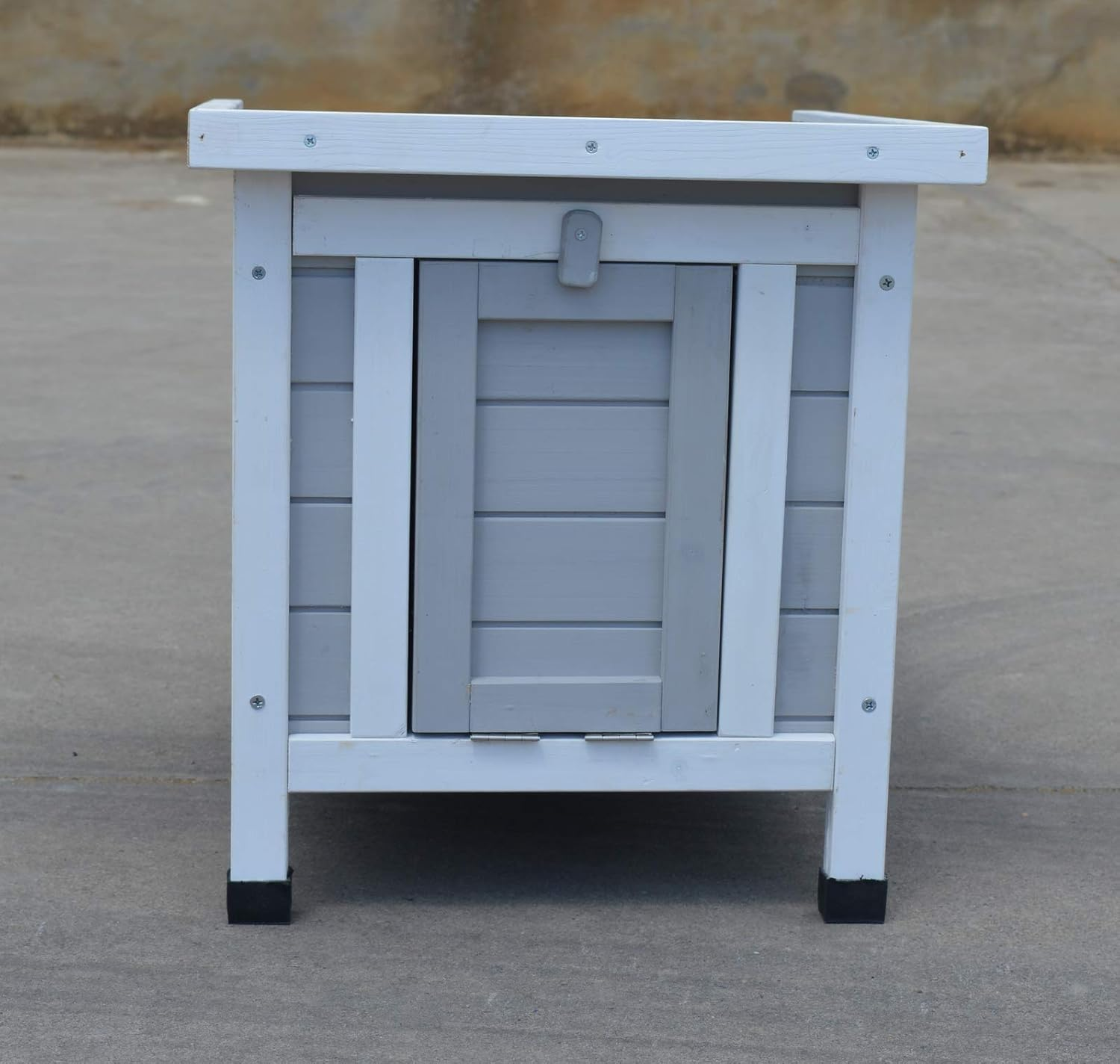 Grey Small Chicken Coop Rabbit Hutch Ferret Cage Guinea Pig Cat Nesting Box image number 3