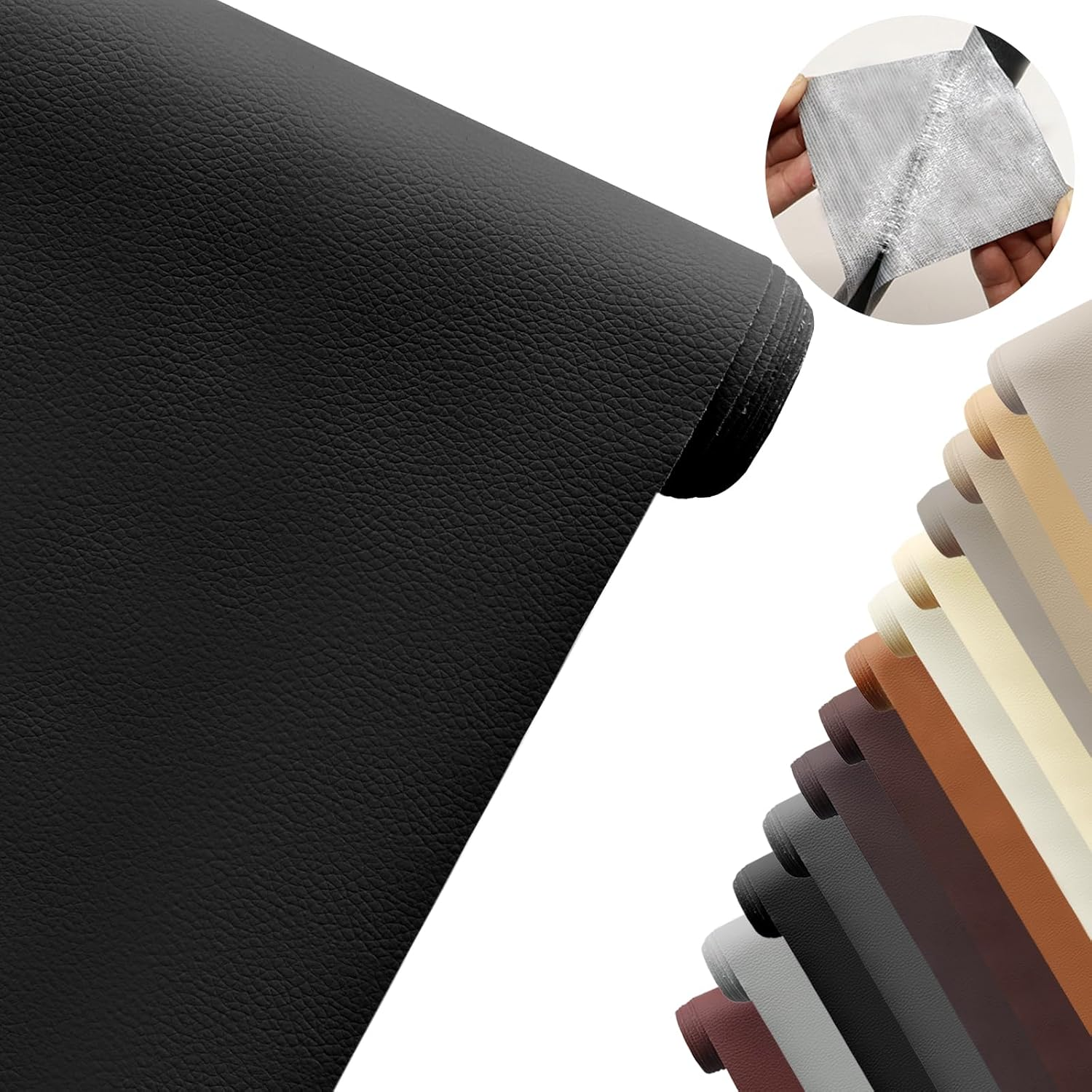 Leather Repair Patch, Self Adhesive Good Stickiness Waterproof Cuttable Couch Repair Tape, Reupholster Soft Flexible Leather Patches for Sofa (40 X 200Cm, Light Brown)