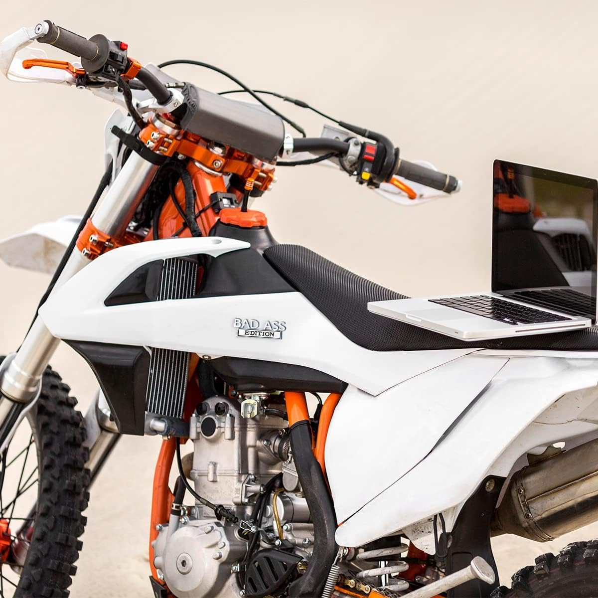 Car Bad Ass Edition Emblem, 3D Fender Badge Decal Car Sticker with 3M Adhesive, Auto Accessories for Tailgate Front Grille Hood Trunk (Silver/Black) - Black/Red image number 3