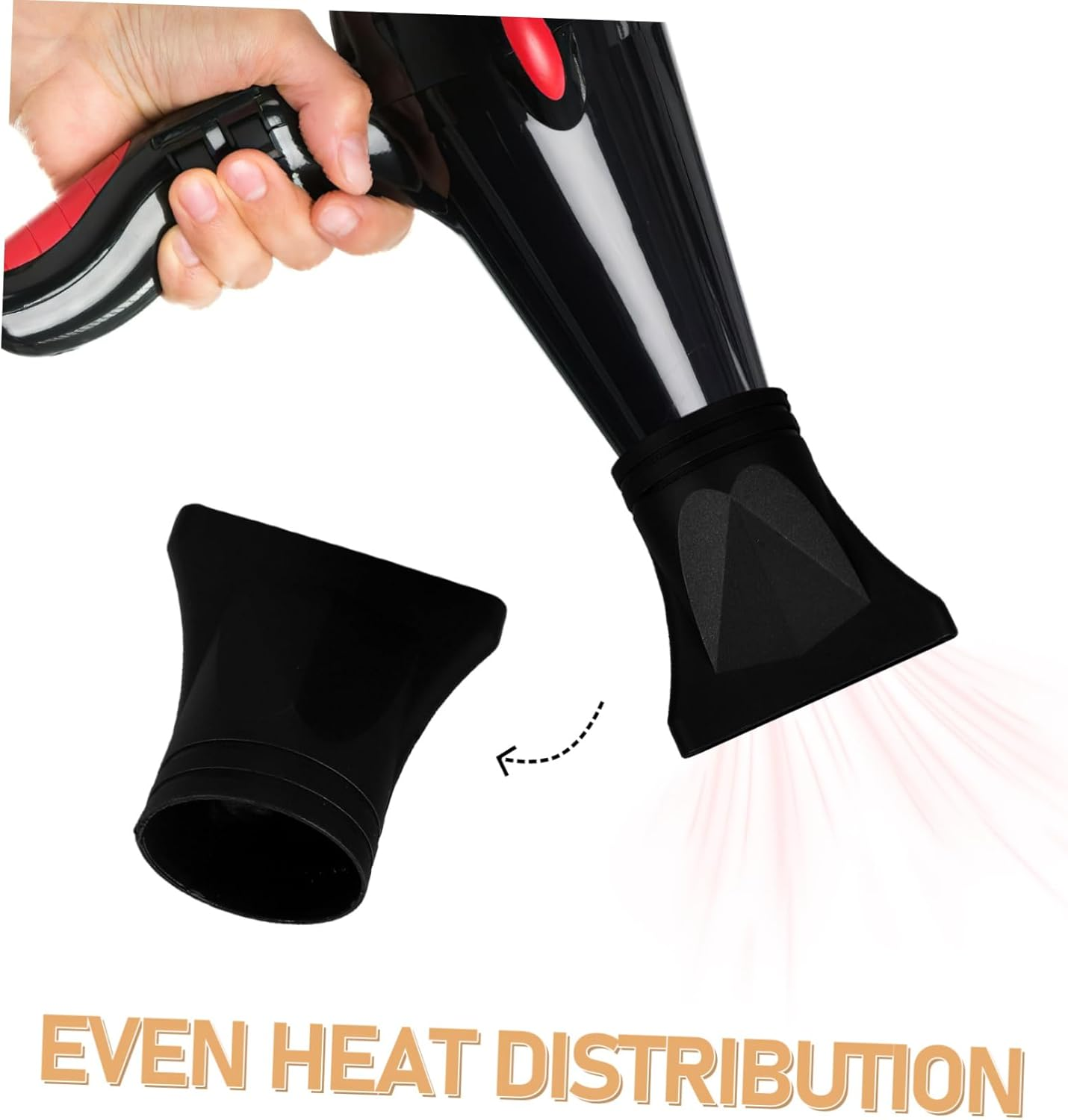 ABOOFAN Hair Dryer Accessories Kit Diffuser Nozzle Comb Nozzles for Hair Dryer image number 5