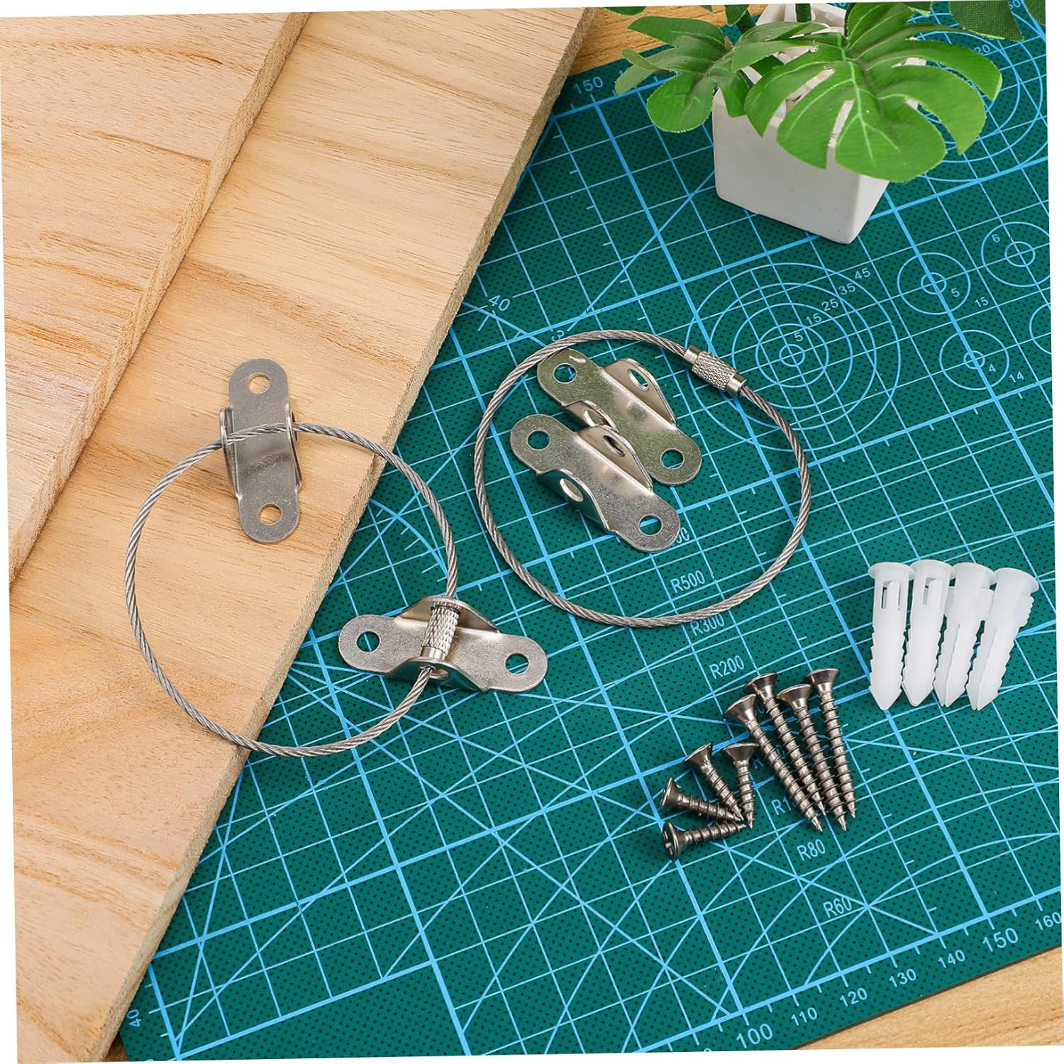 Totority 6 Pack anti Tip Furniture Anchors Wall Mount Safety Straps for Baby Proofing Earthquake Resistant Cabinet and Bookshelf Securing image number 1